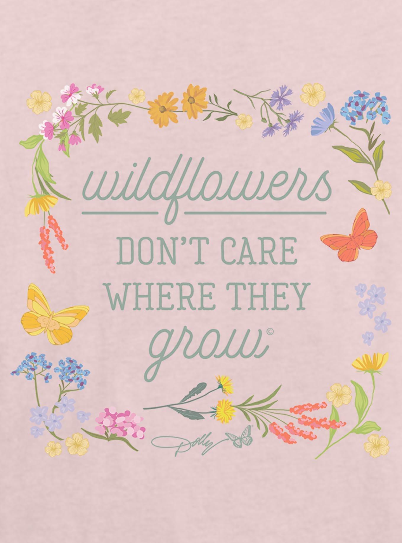 Dolly Parton Wildflowers Don't Care Girls Skimmer T-Shirt, , hi-res