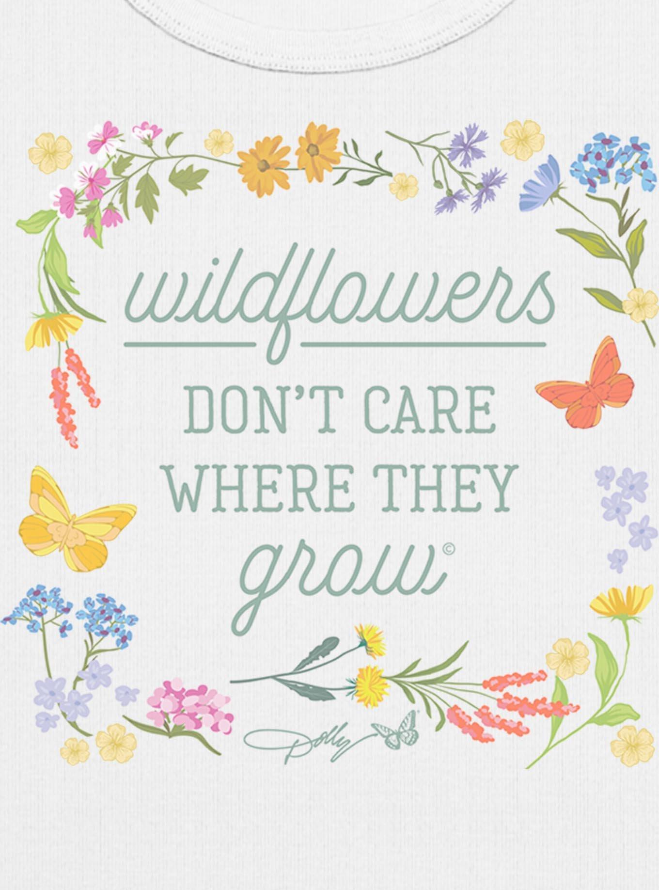 Dolly Parton Wildflowers Don't Care Girls Baby T-Shirt, , hi-res