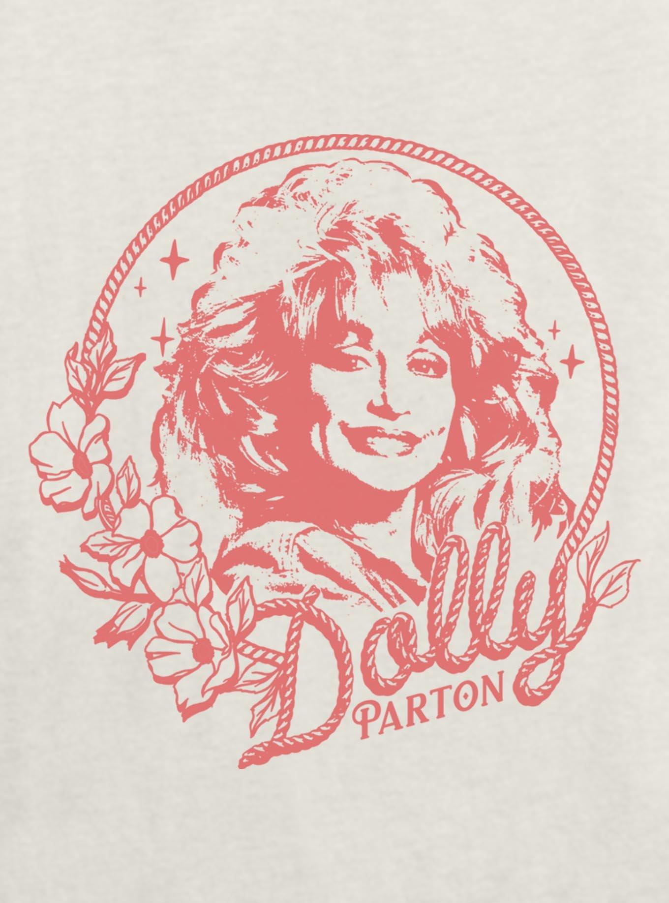 Dolly Parton Rope Circle Portrait Girls Skimmer T-Shirt, , hi-res