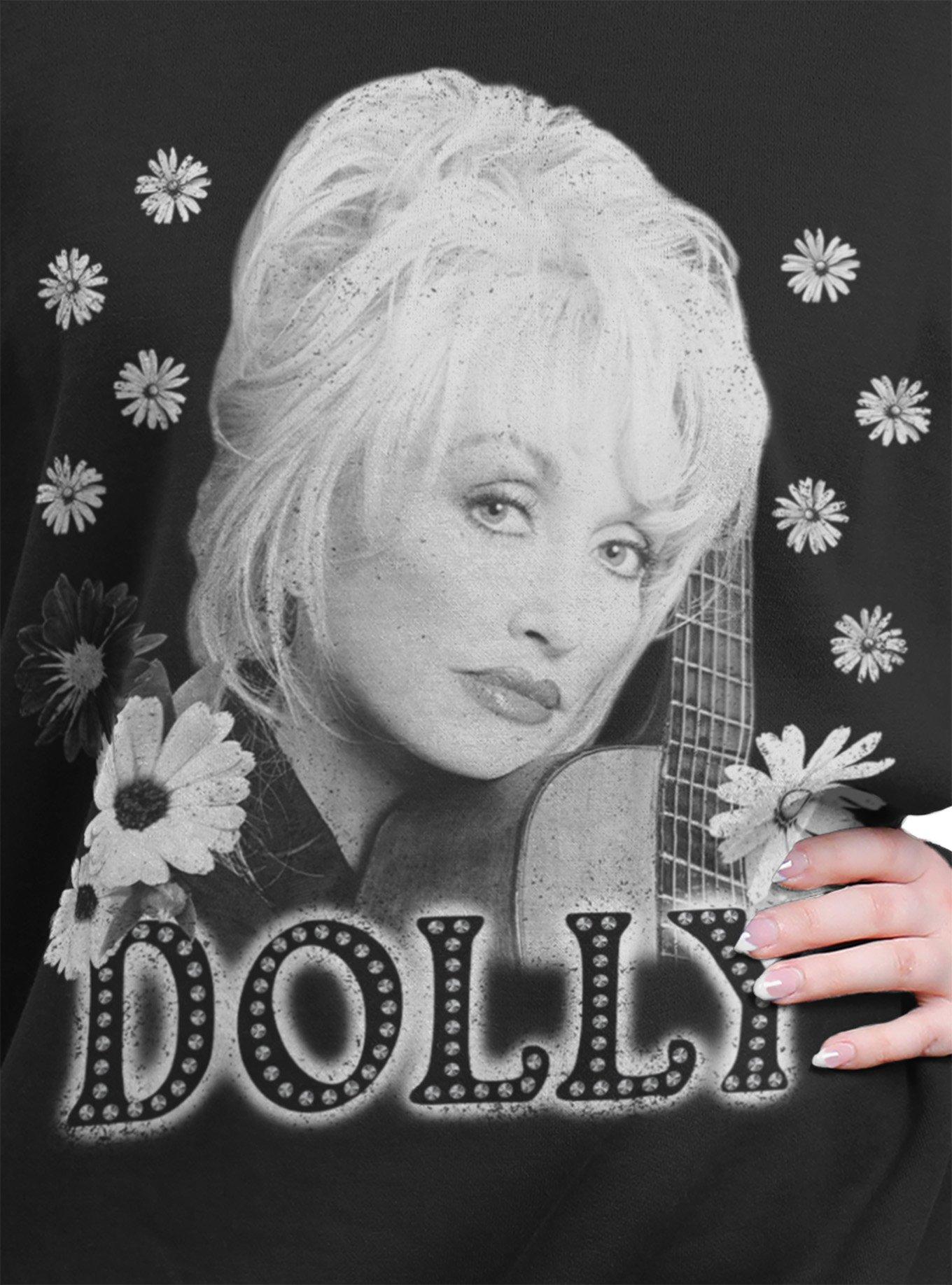 Dolly Parton Flowers Girls Oversized Sweatshirt, , hi-res