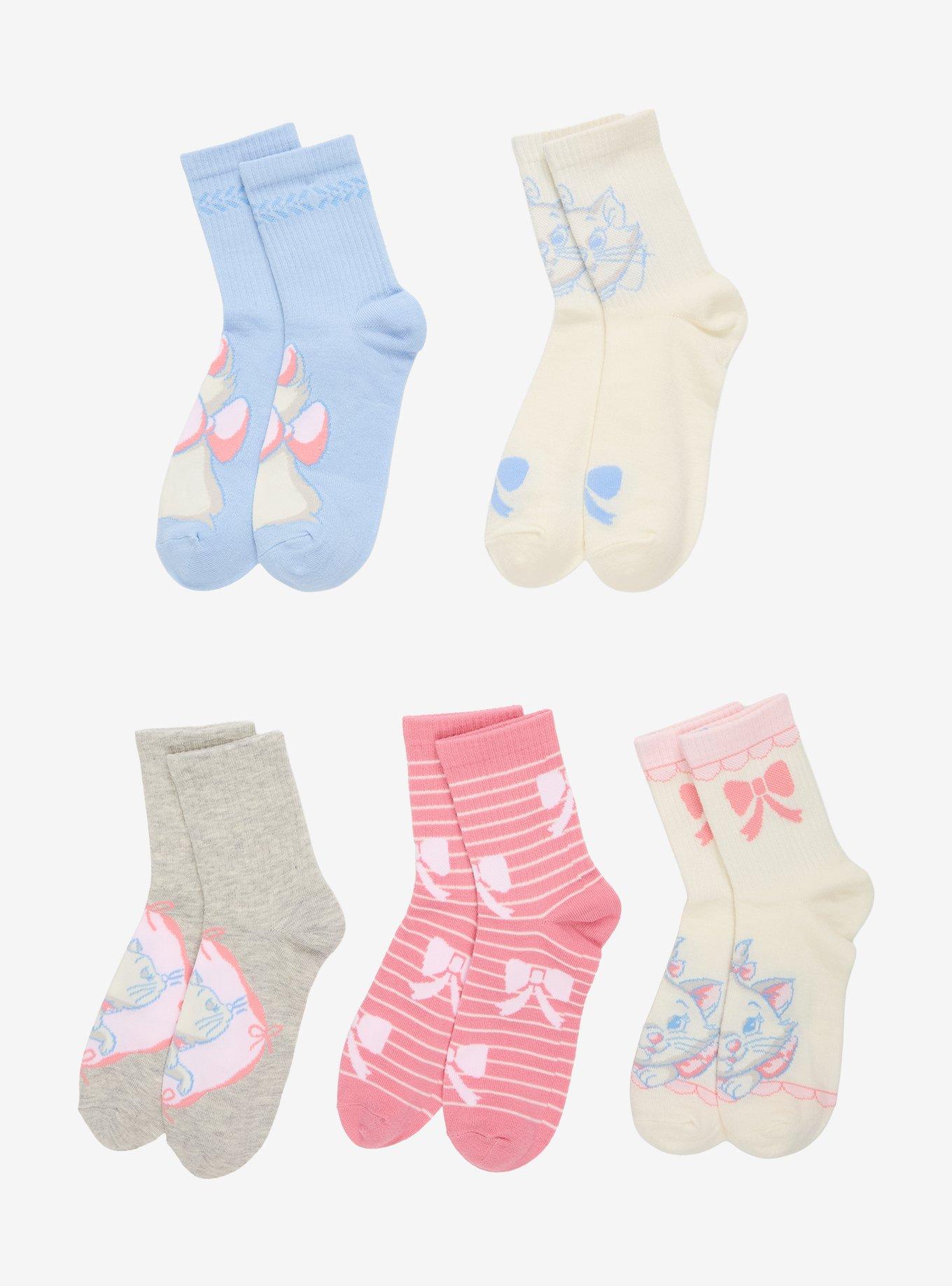 Disney The Aristocats Marie Crew Socks 5 Pair, , alternate - view 2