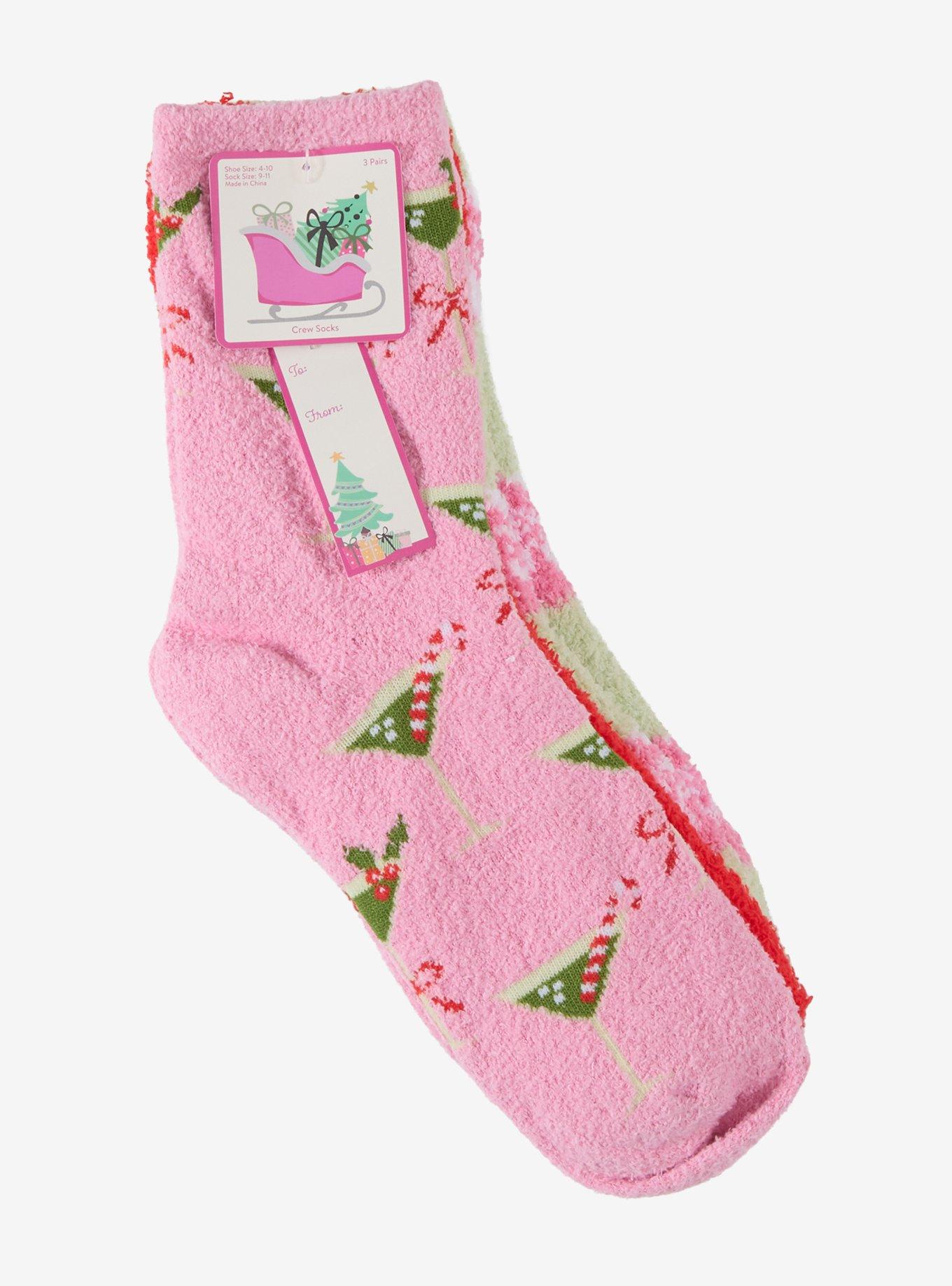 Holiday Drink & Candy Cozy Socks 3 Pair, , alternate - view 2