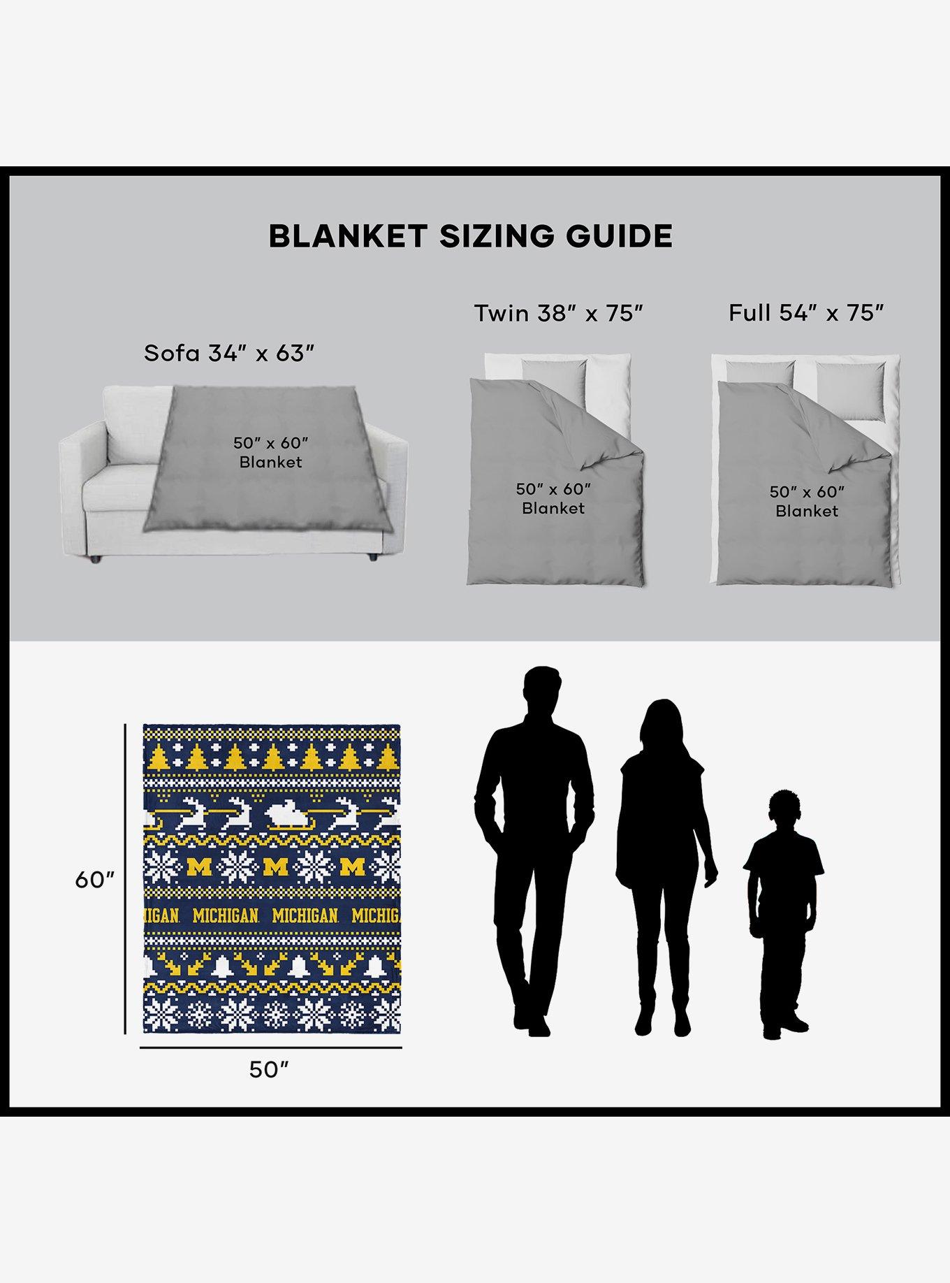 NCAA University of Michigan Wolverines Xmas Time Silk Touch Throw Blanket, , alternate - view 6