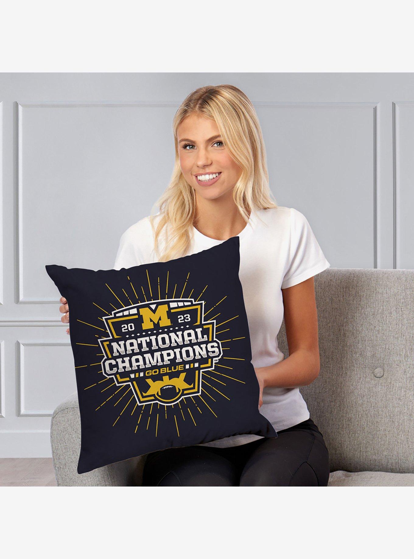 NCAA 2023 FBC Intimidate Michigan Throw Pillow, , hi-res
