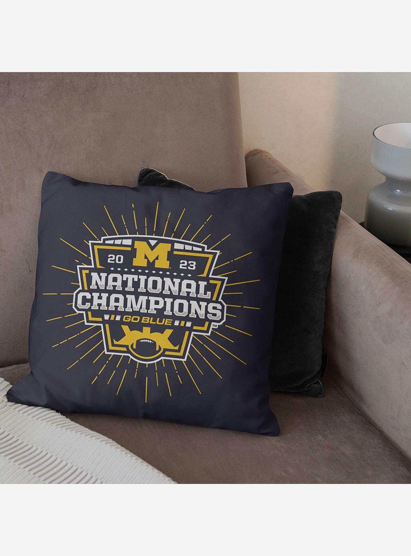 NCAA 2023 FBC Intimidate Michigan Throw Pillow, , alternate - view 3