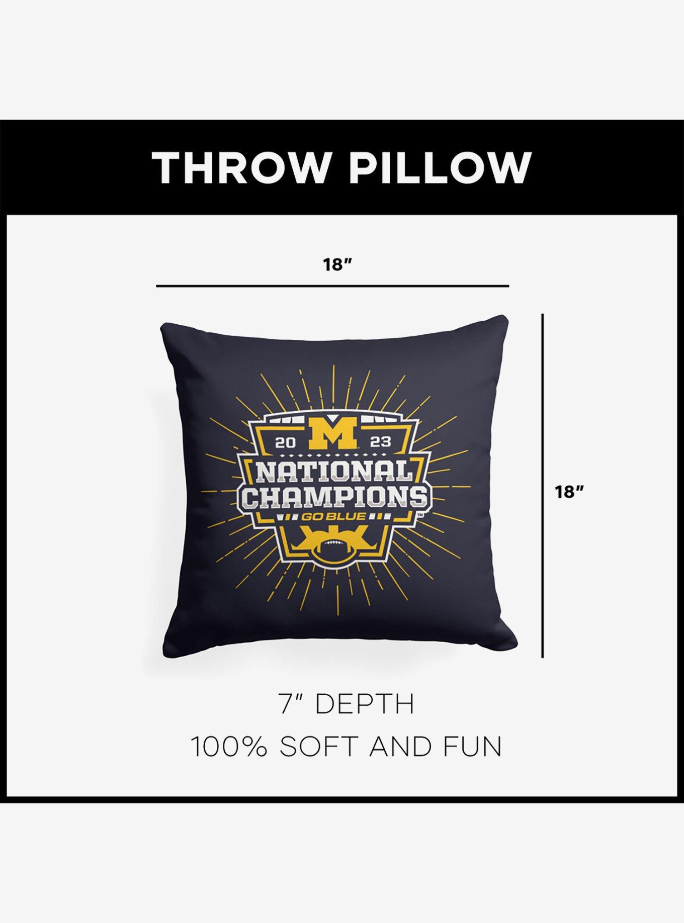 NCAA 2023 FBC Intimidate Michigan Throw Pillow, , alternate - view 5