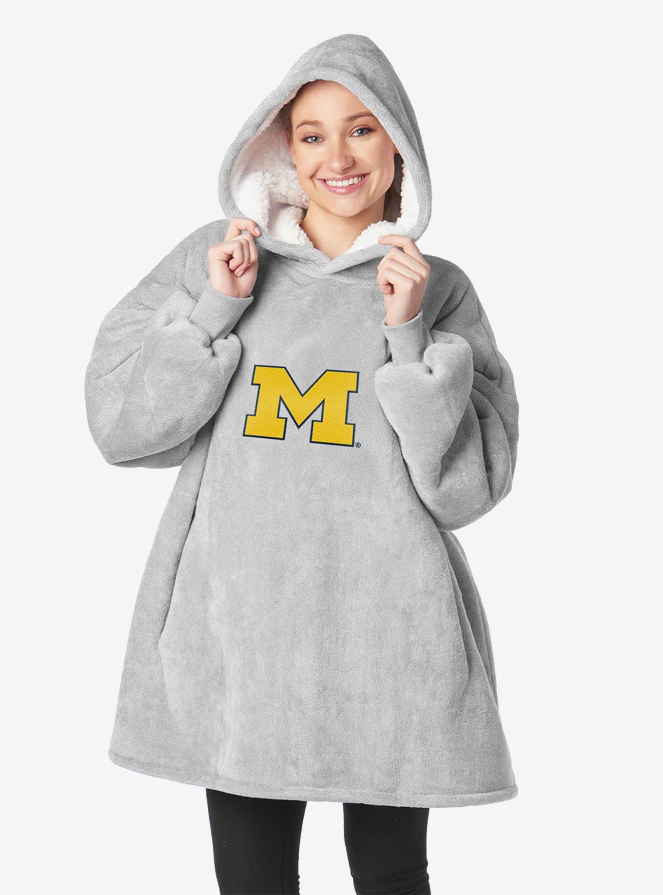 NCAA Michigan Wolverines Heather Grey Hoodler Pullover Hoodie, , alternate - view 3