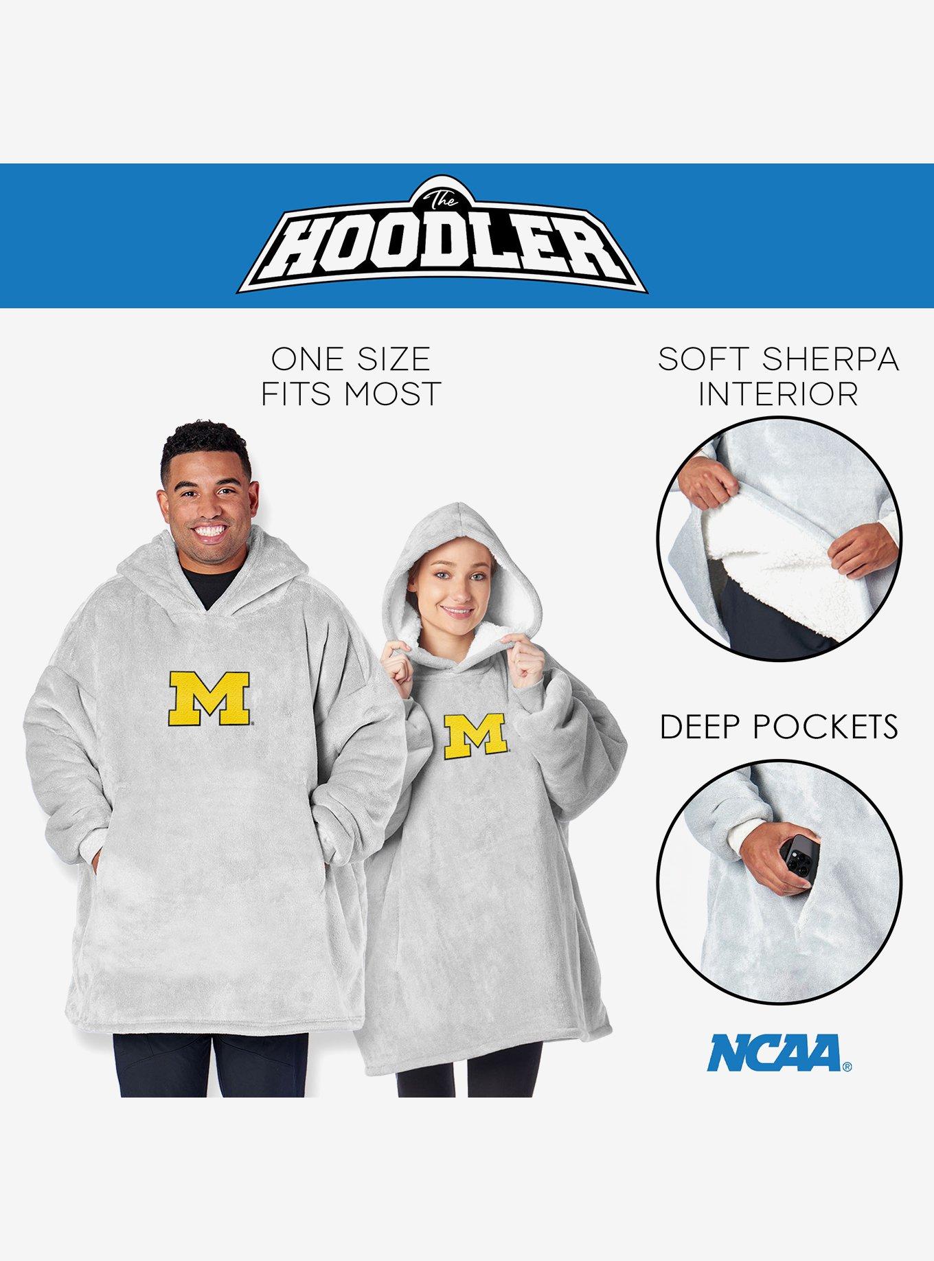 NCAA Michigan Wolverines Heather Grey Hoodler Pullover Hoodie, , alternate - view 6