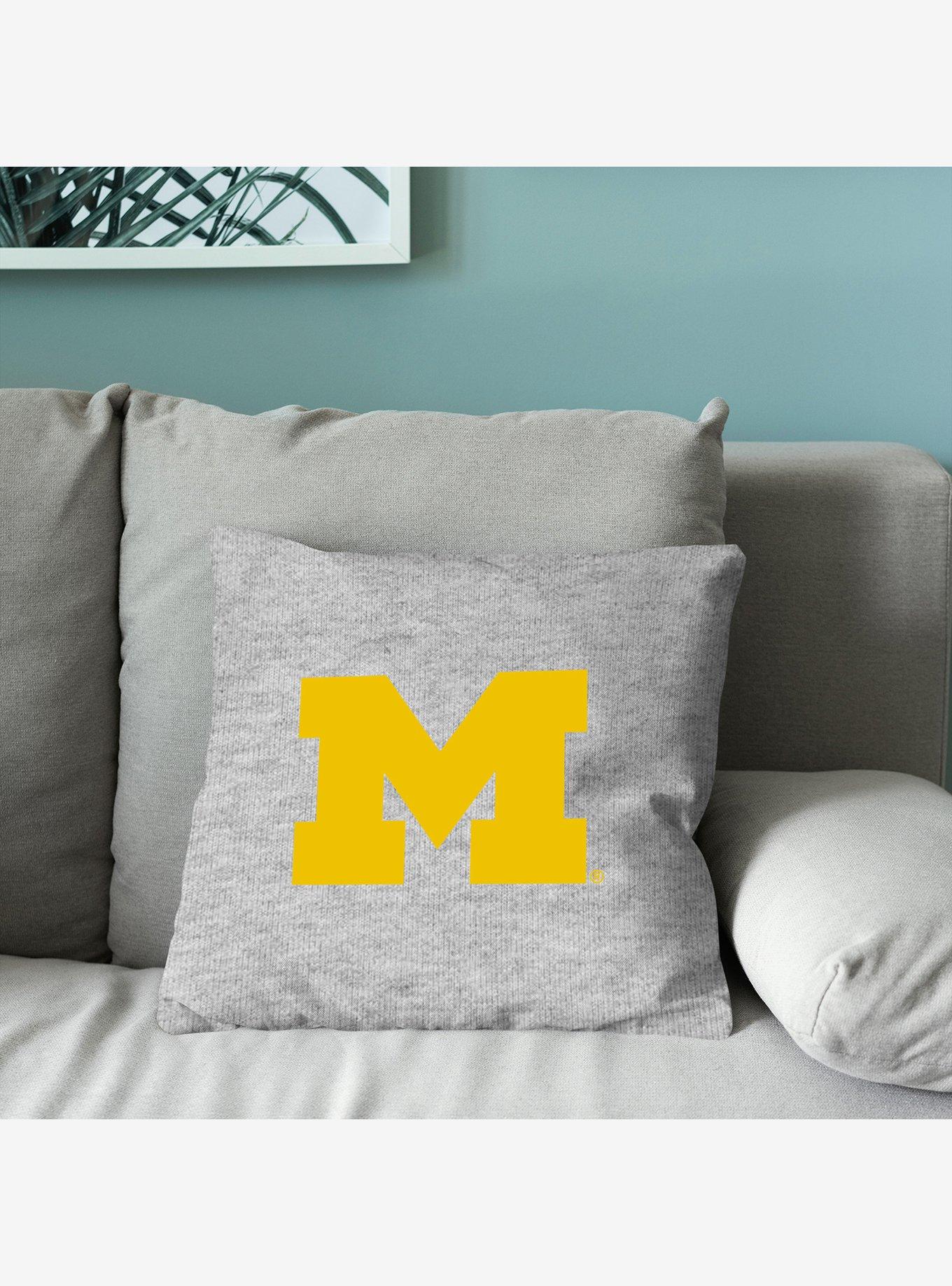 NCAA Michigan Wolverines Logo Sweatshirt Pillow, , alternate - view 4