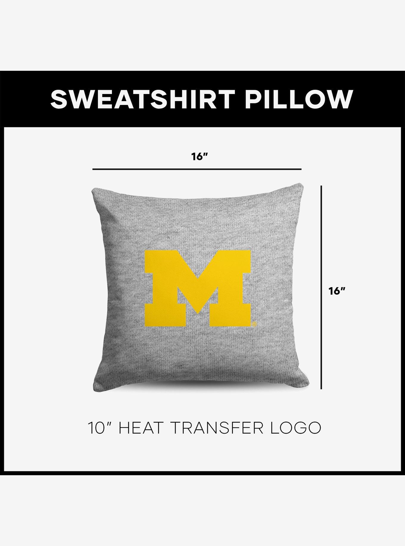 NCAA Michigan Wolverines Logo Sweatshirt Pillow, , alternate - view 5