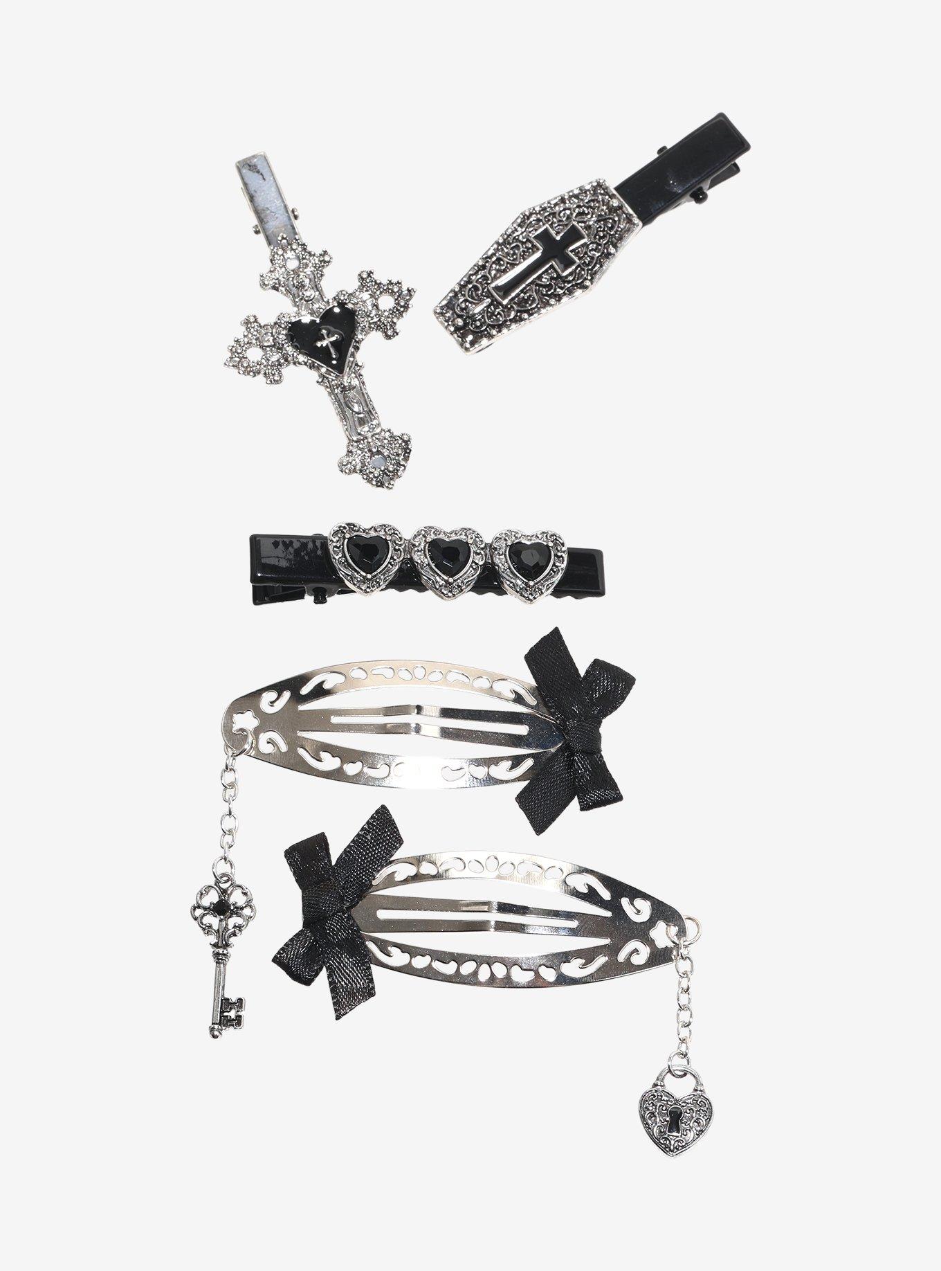 Cosmic Aura Victorian Goth Hair Clip Set, , alternate - view 2
