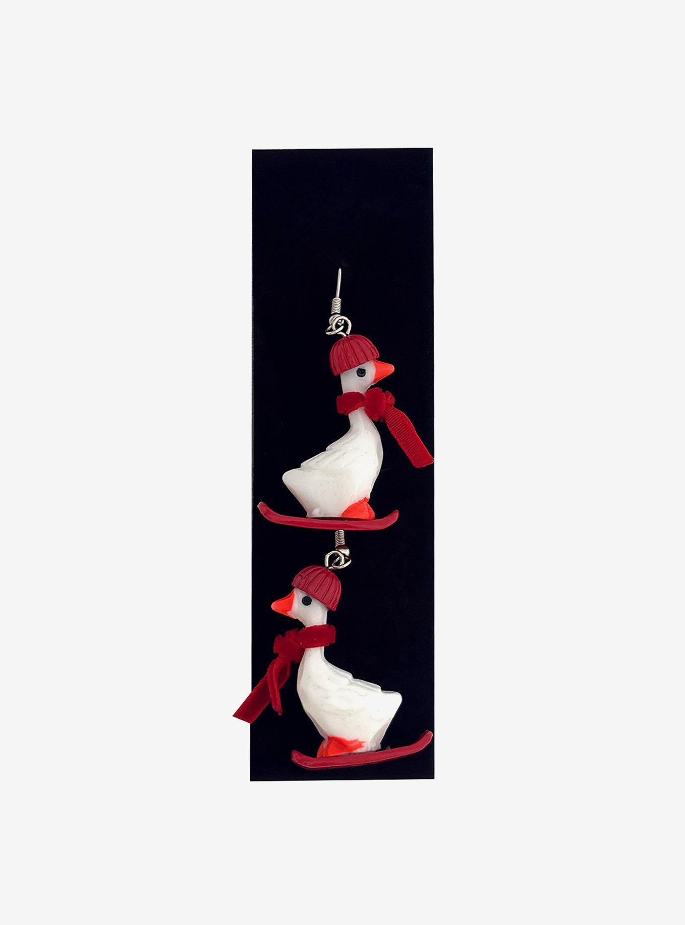 Winter Goose Earrings, , alternate - view 2