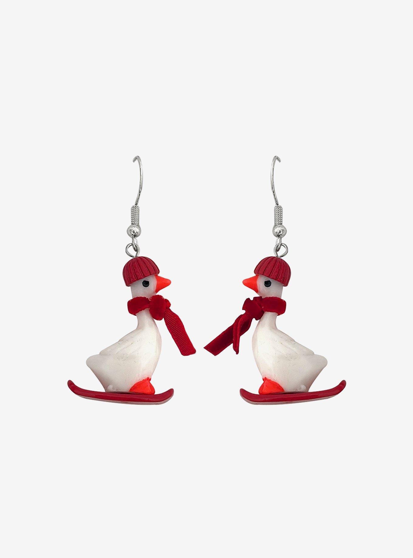 Winter Goose Earrings, , alternate - view 3