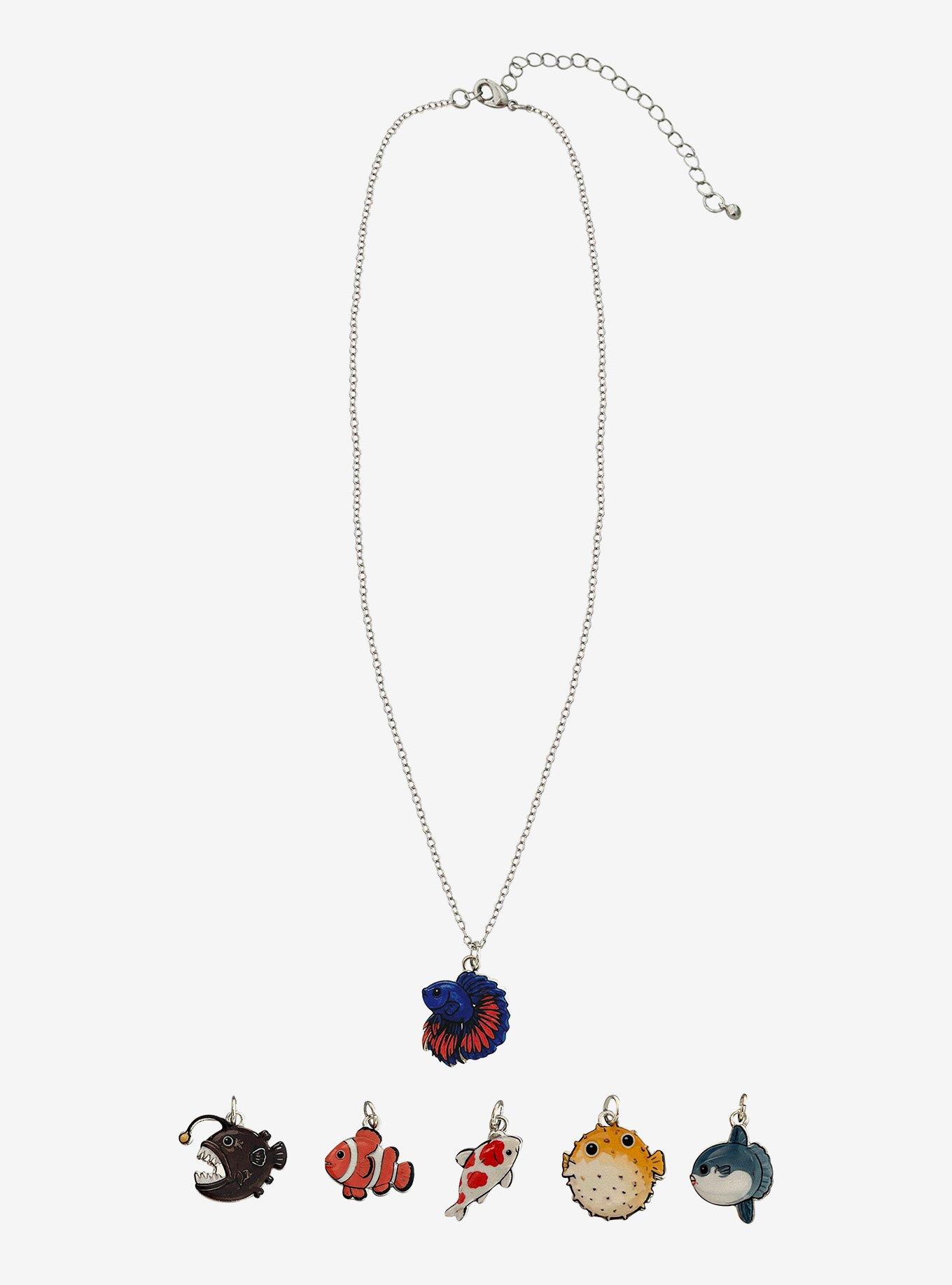 Today's Catch Fish Interchangeable Charm Necklace Set, , alternate - view 2