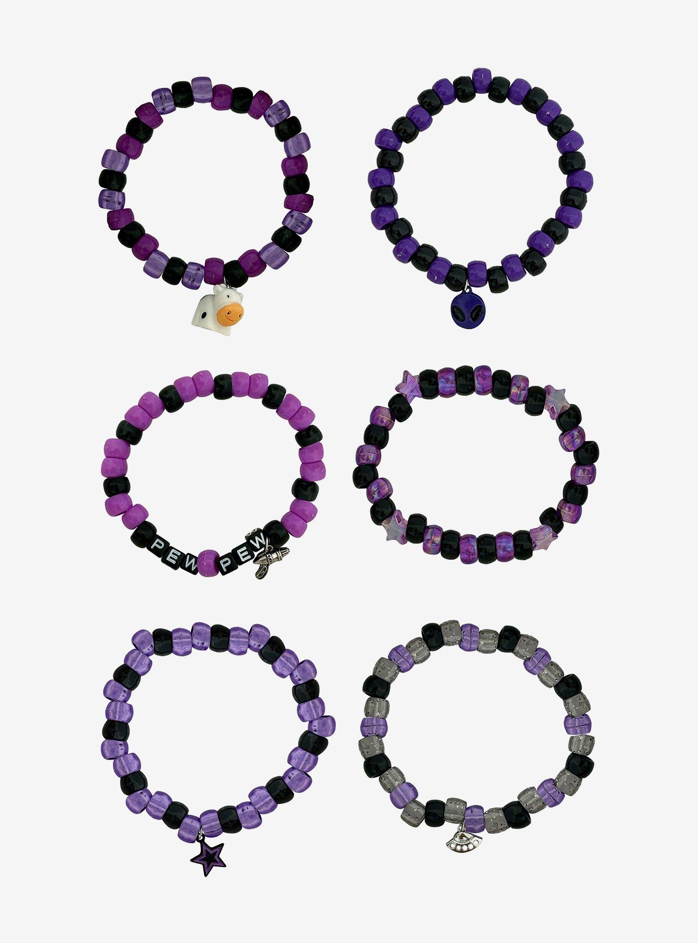 Purple Alien Bead Bracelet Set, , alternate - view 2