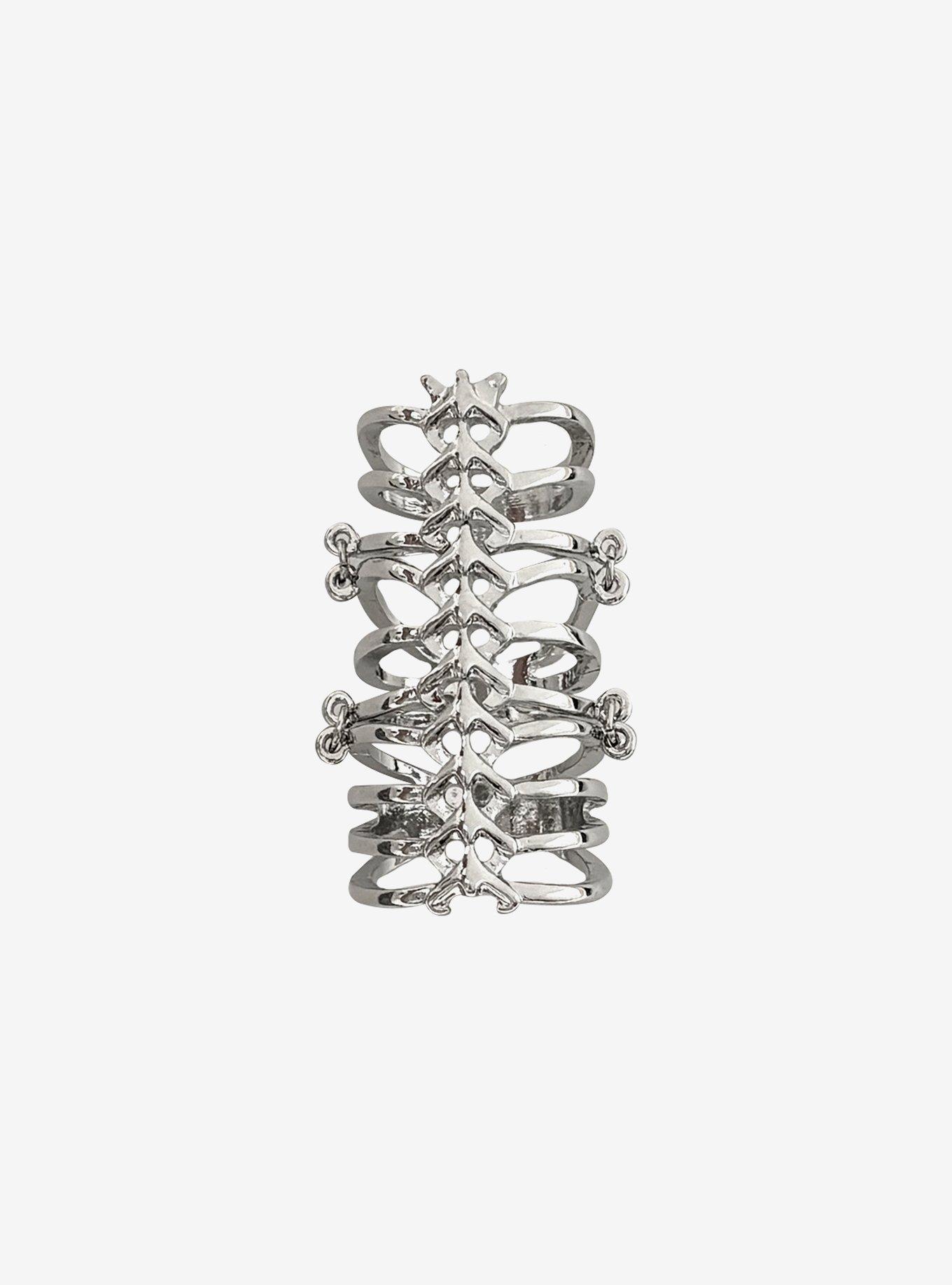 Social Collision Vertebrae Armor Ring, , alternate - view 2