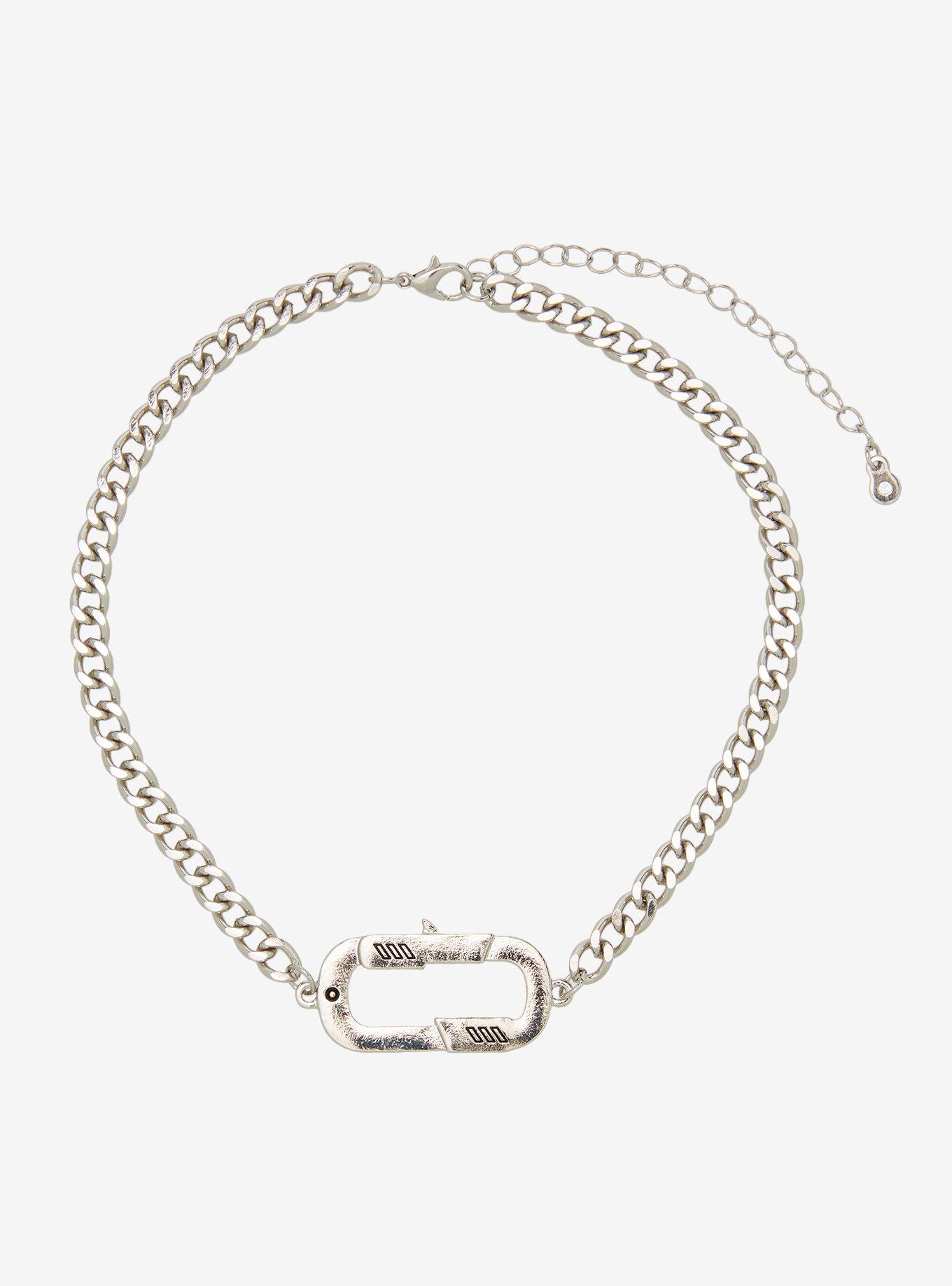 Social Collision Carabiner Chain Choker, , alternate - view 2