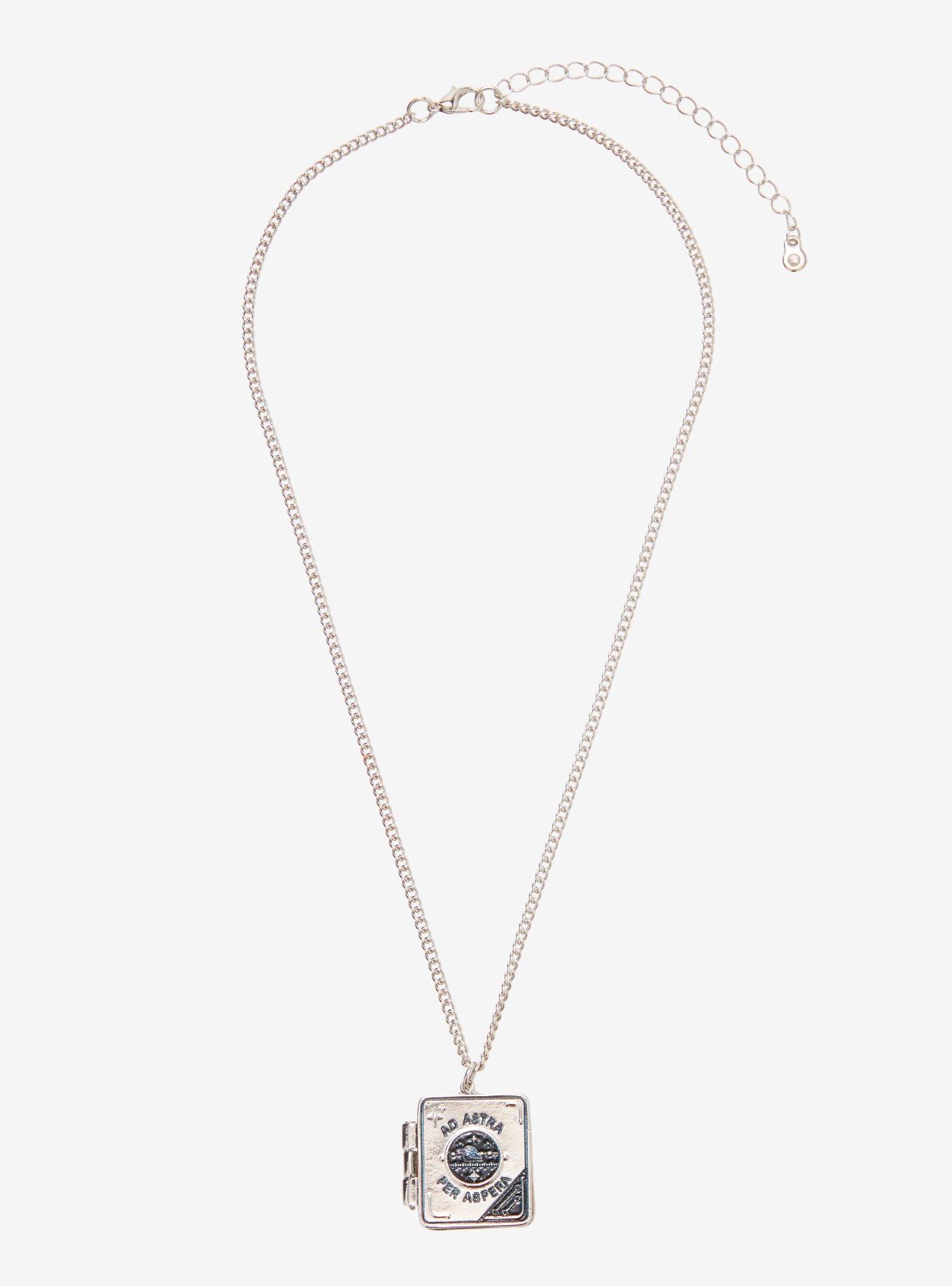 Social Collision Galaxy Book Locket Necklace, , alternate - view 2
