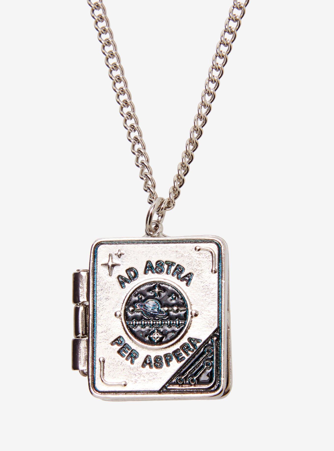 Social Collision Galaxy Book Locket Necklace, , alternate - view 3