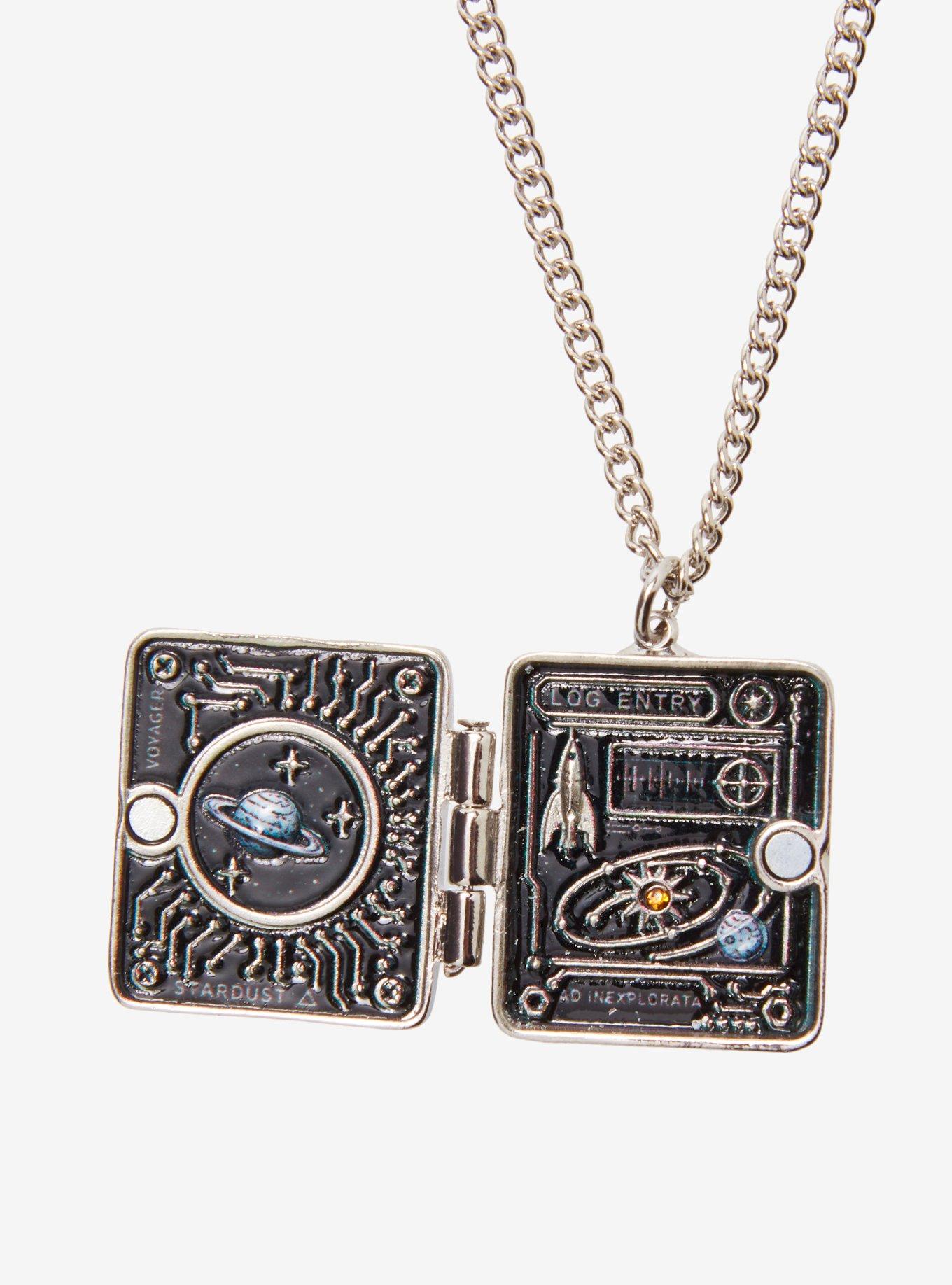 Social Collision Galaxy Book Locket Necklace, , alternate - view 4