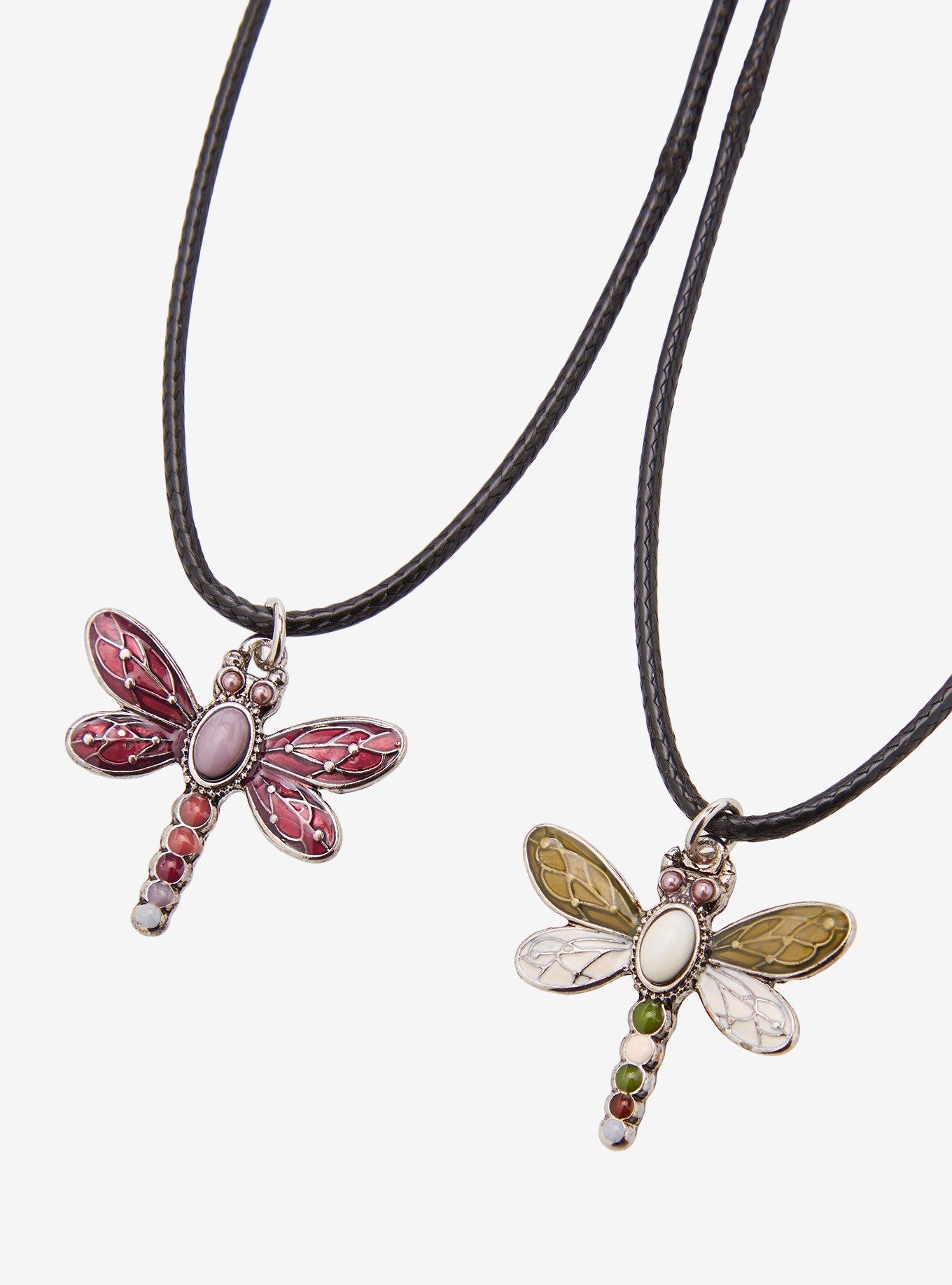 Thorn & Fable Dragonfly Gem Best Friend Cord Necklace Set, , alternate - view 3