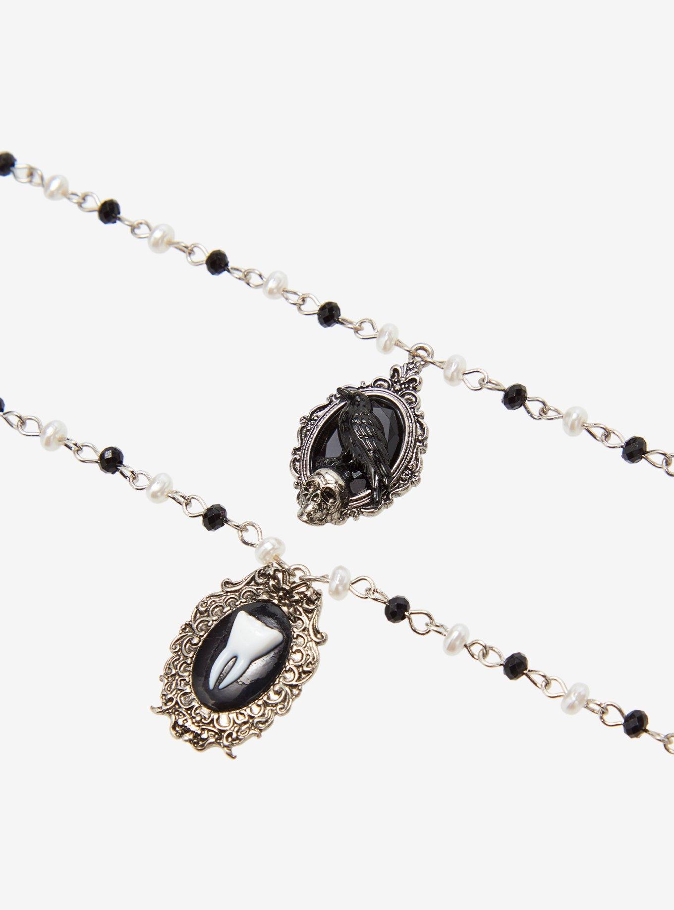 Cosmic Aura Tooth Raven Best Friend Necklace Set, , alternate - view 3
