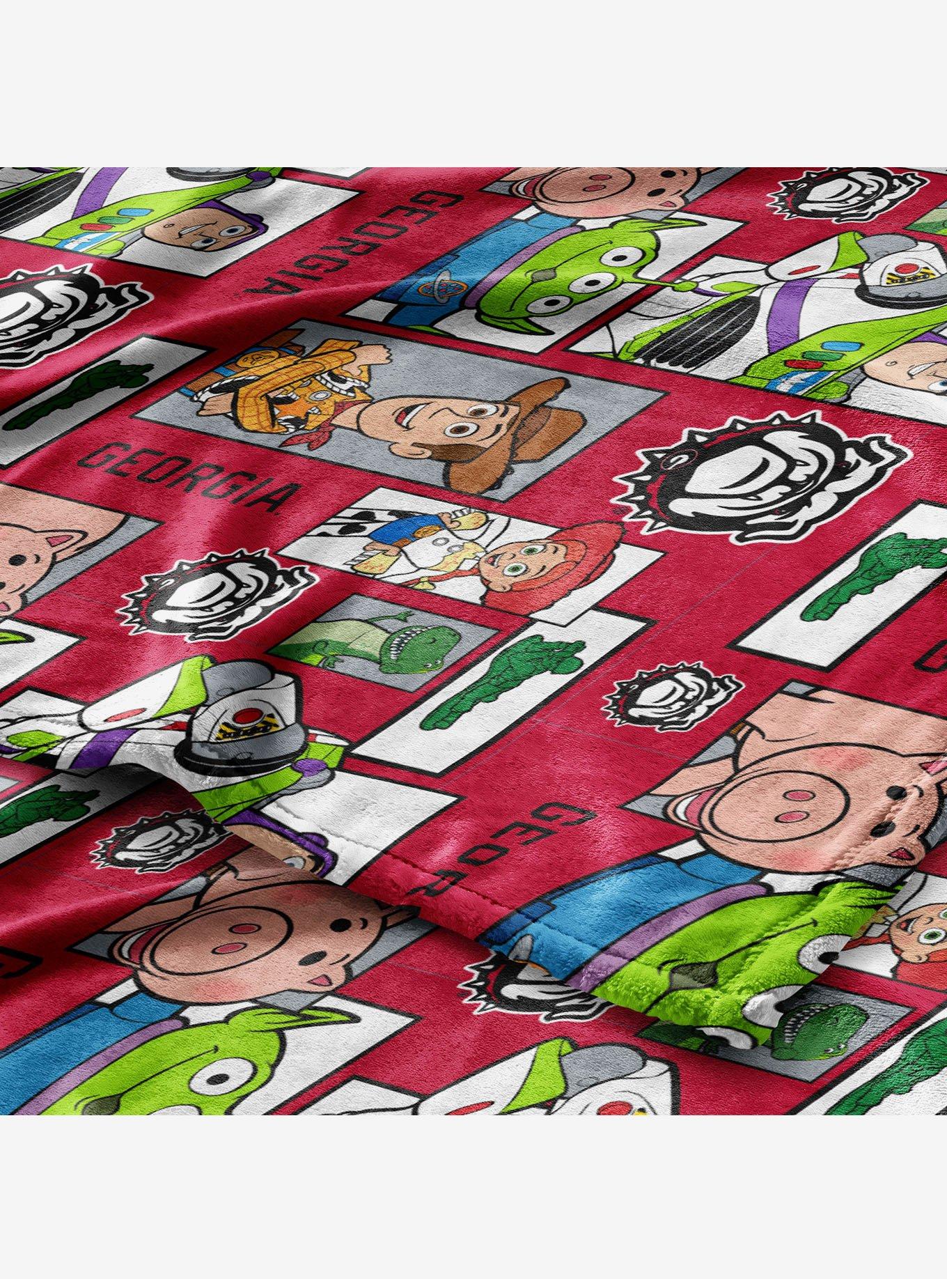 NCAA Georgia Bulldogs Disney Toy Story Buzz Lightyear Cameo Hugger Pillow & Silk Touch Throw Blanket Set, , alternate - view 4