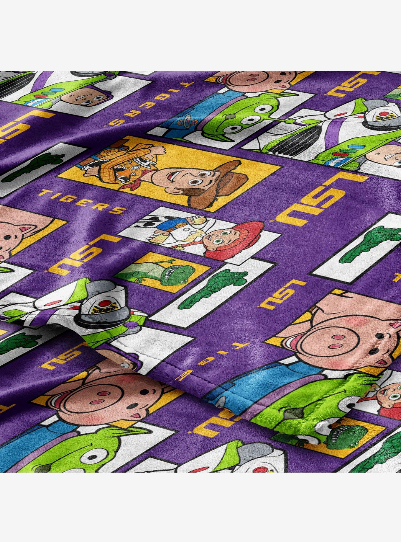 NCAA LSU Tigers Disney Toy Story Buzz Lightyear Cameo Hugger Pillow & Silk Touch Throw Blanket Set, , alternate - view 4