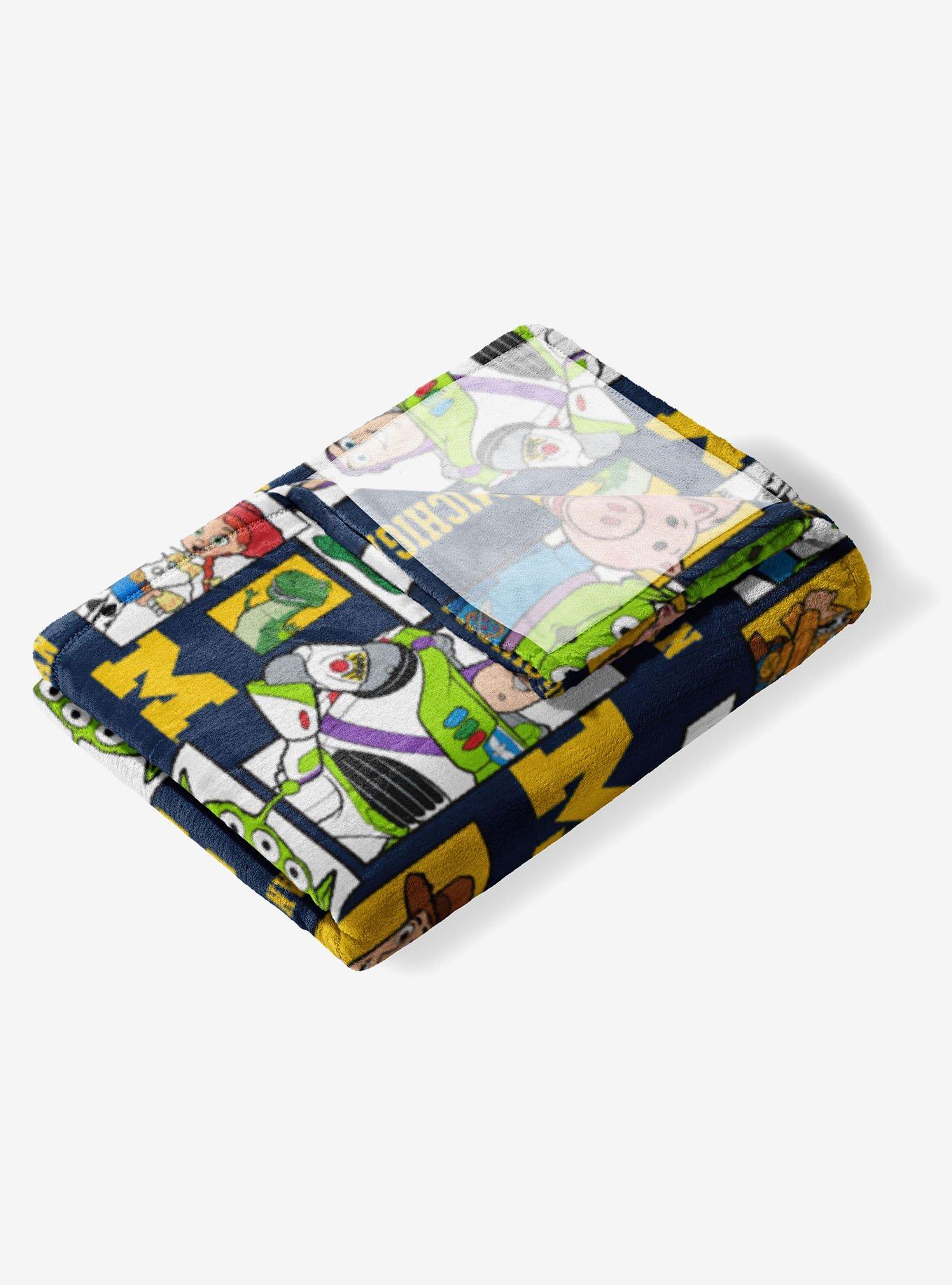 NCAA Michigan Wolverines Disney Toy Story Buzz Lightyear Cameo Hugger Pillow & Silk Touch Throw Blanket Set, , alternate - view 3