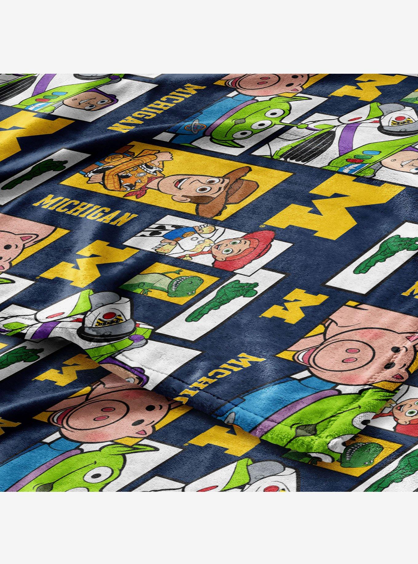 NCAA Michigan Wolverines Disney Toy Story Buzz Lightyear Cameo Hugger Pillow & Silk Touch Throw Blanket Set, , alternate - view 4