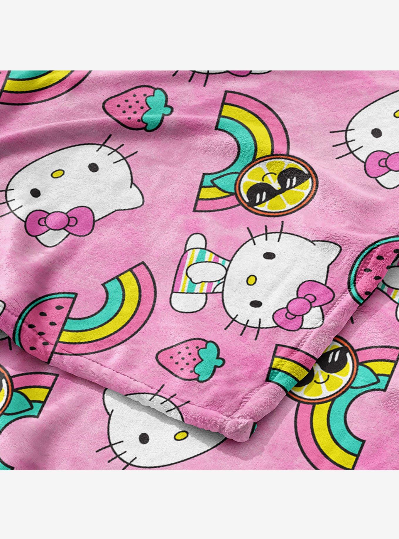 Hello Kitty Tie Dye Rainbow Silk Touch Throw Blanket, , alternate - view 4