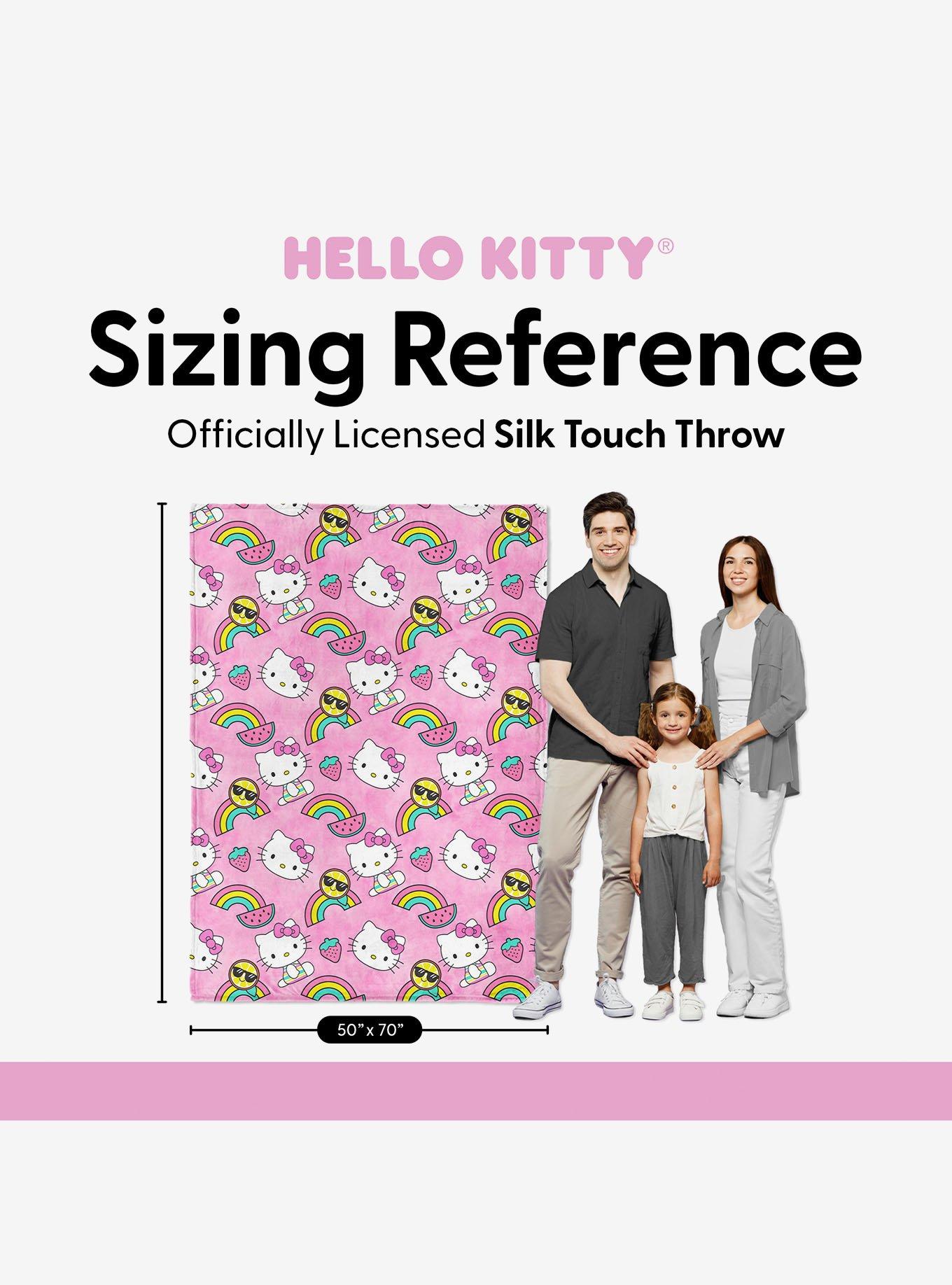 Hello Kitty Tie Dye Rainbow Silk Touch Throw Blanket, , alternate - view 5