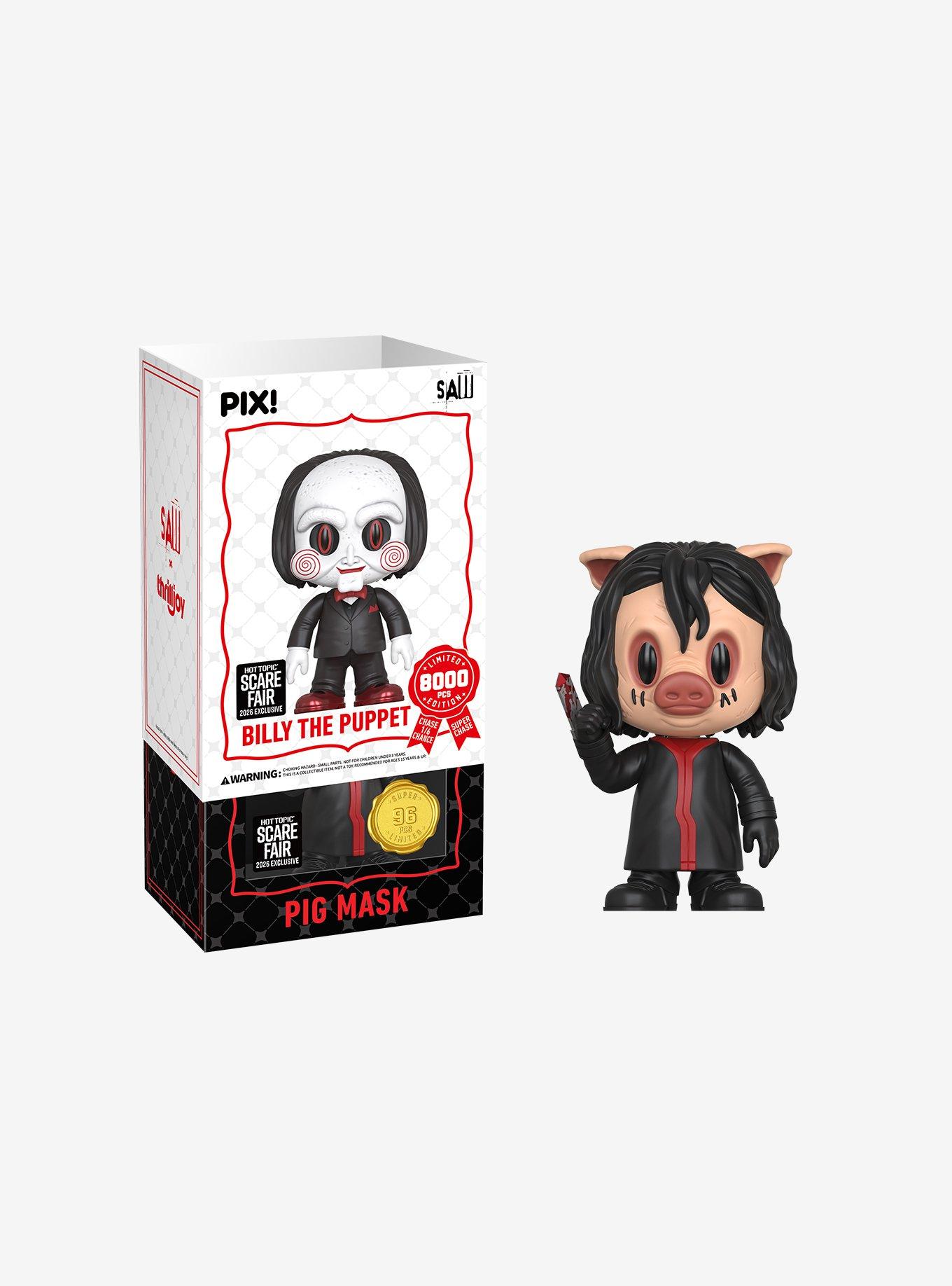 Thrilljoy Saw Pix! Billy The Puppet Collectible Figure 2026 Hot Topic Scare Fair Exclusive, , alternate - view 3