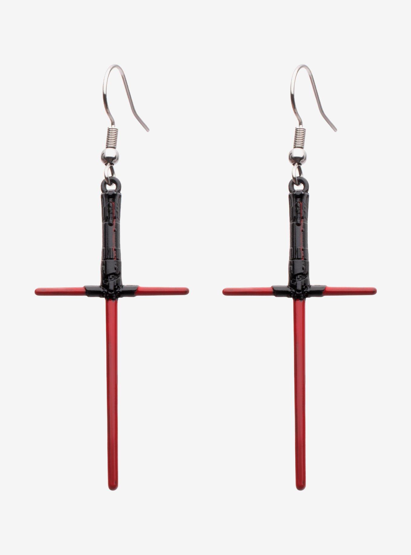 Star Wars Kylo Ren Lightsaber Drop Earrings, , alternate - view 2