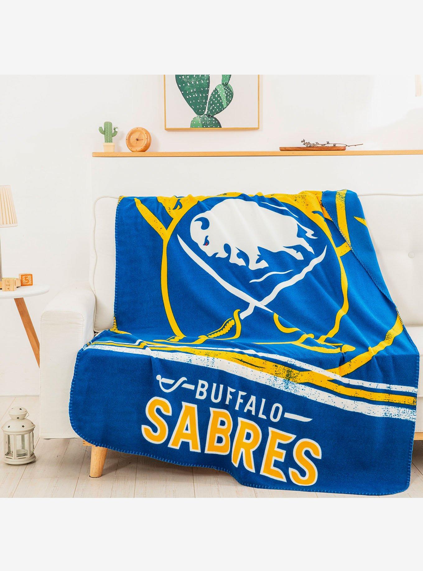 NHL Buffalo Sabres Fade Away Fleece Throw Blanket, , alternate - view 3