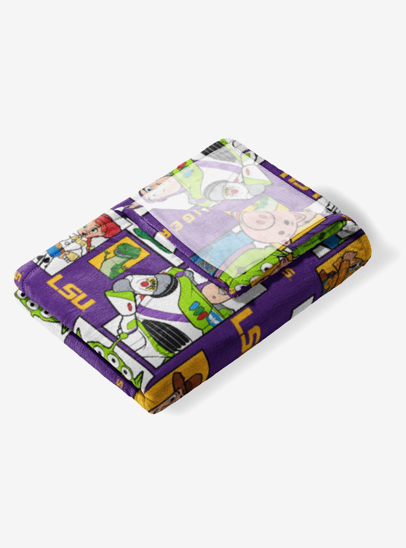 NCAA LSU Tigers Disney Toy Story Buzz Lightyear Cameo Hugger Pillow & Silk Touch Throw Blanket Set, , alternate - view 3