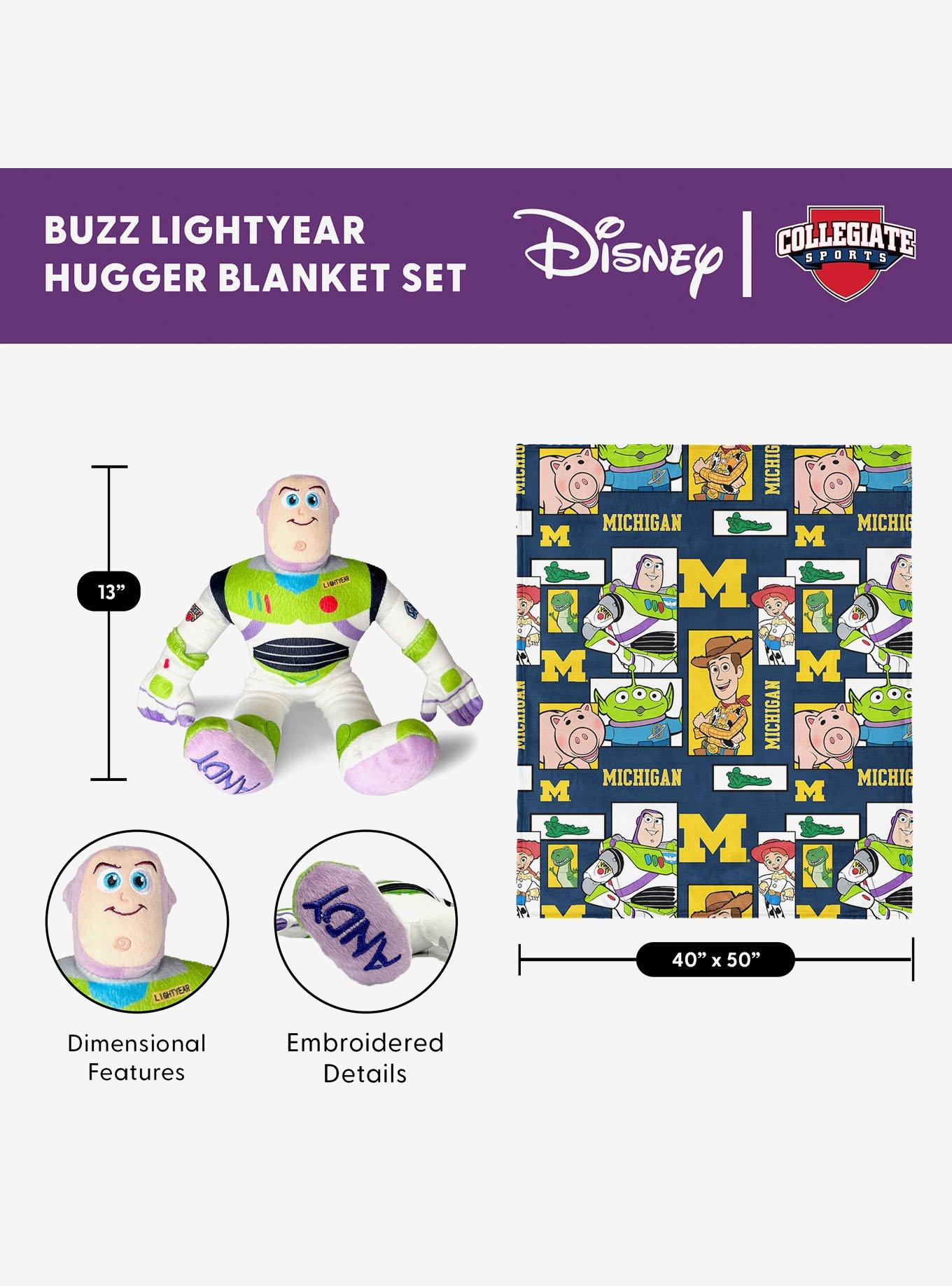 NCAA Michigan Wolverines Disney Toy Story Buzz Lightyear Cameo Hugger Pillow & Silk Touch Throw Blanket Set, , alternate - view 5