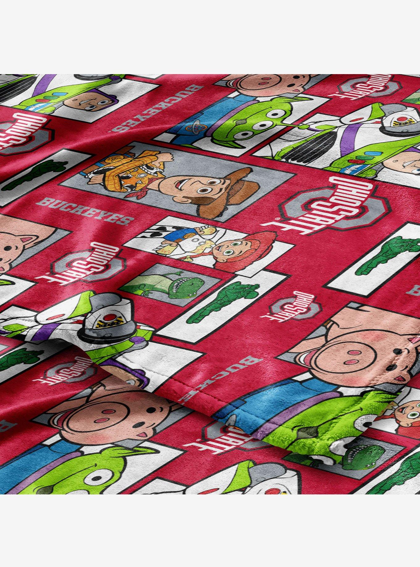 NCAA Ohio State Buckeyes Disney Toy Story Buzz Lightyear Cameo Hugger Pillow & Silk Touch Throw Blanket Set, , alternate - view 4