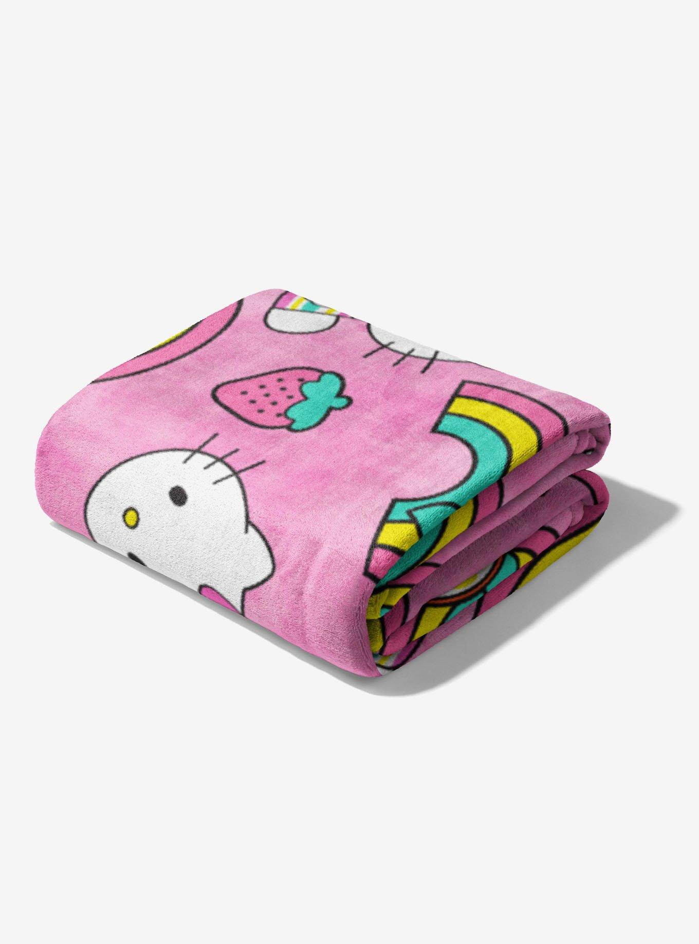 Hello Kitty Tie Dye Rainbow Silk Touch Throw Blanket, , alternate - view 3