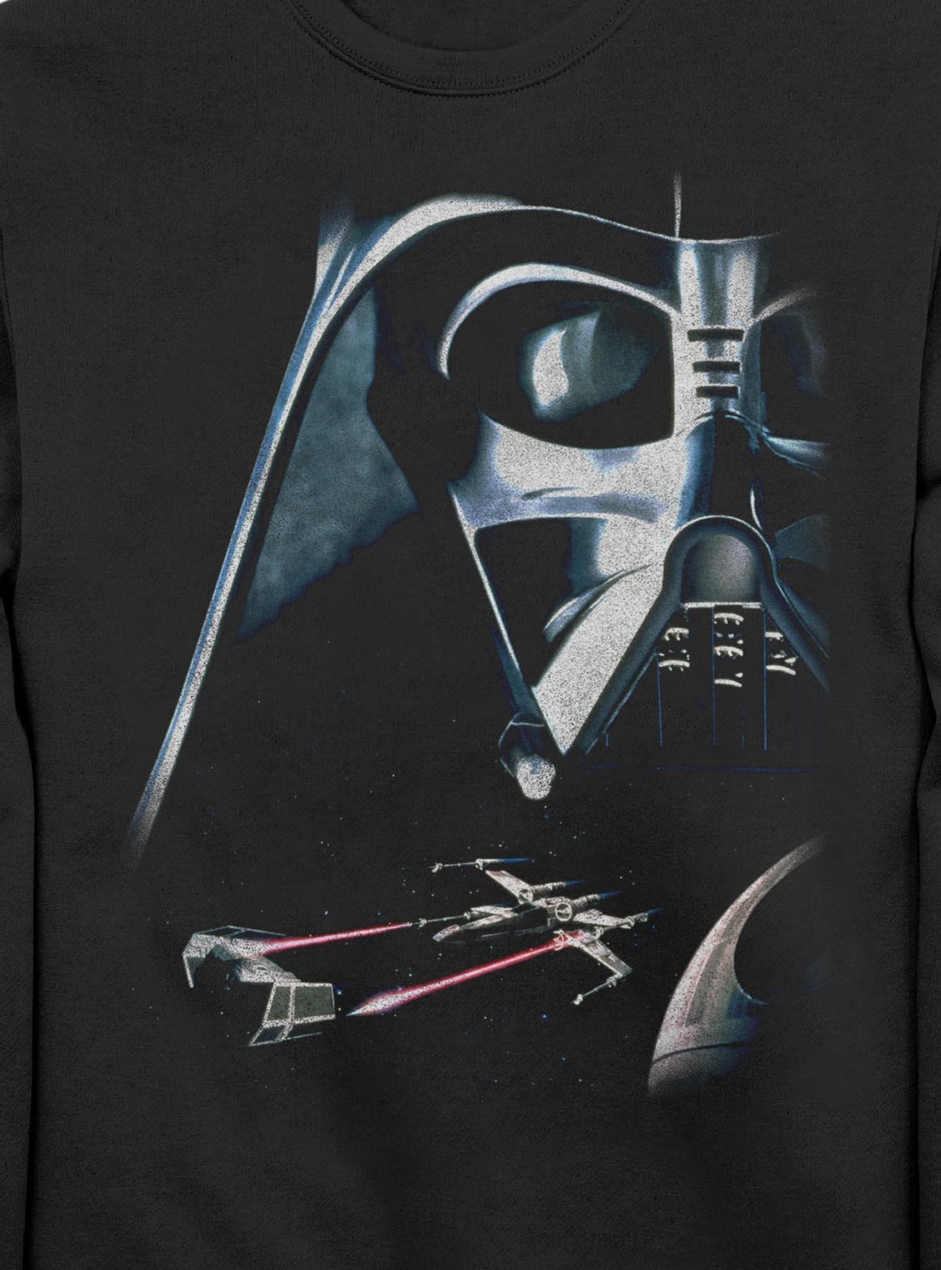 Star Wars Darth Vader Helmet Sweatshirt Hot Topic Exclusive, BLACK, alternate - view 3