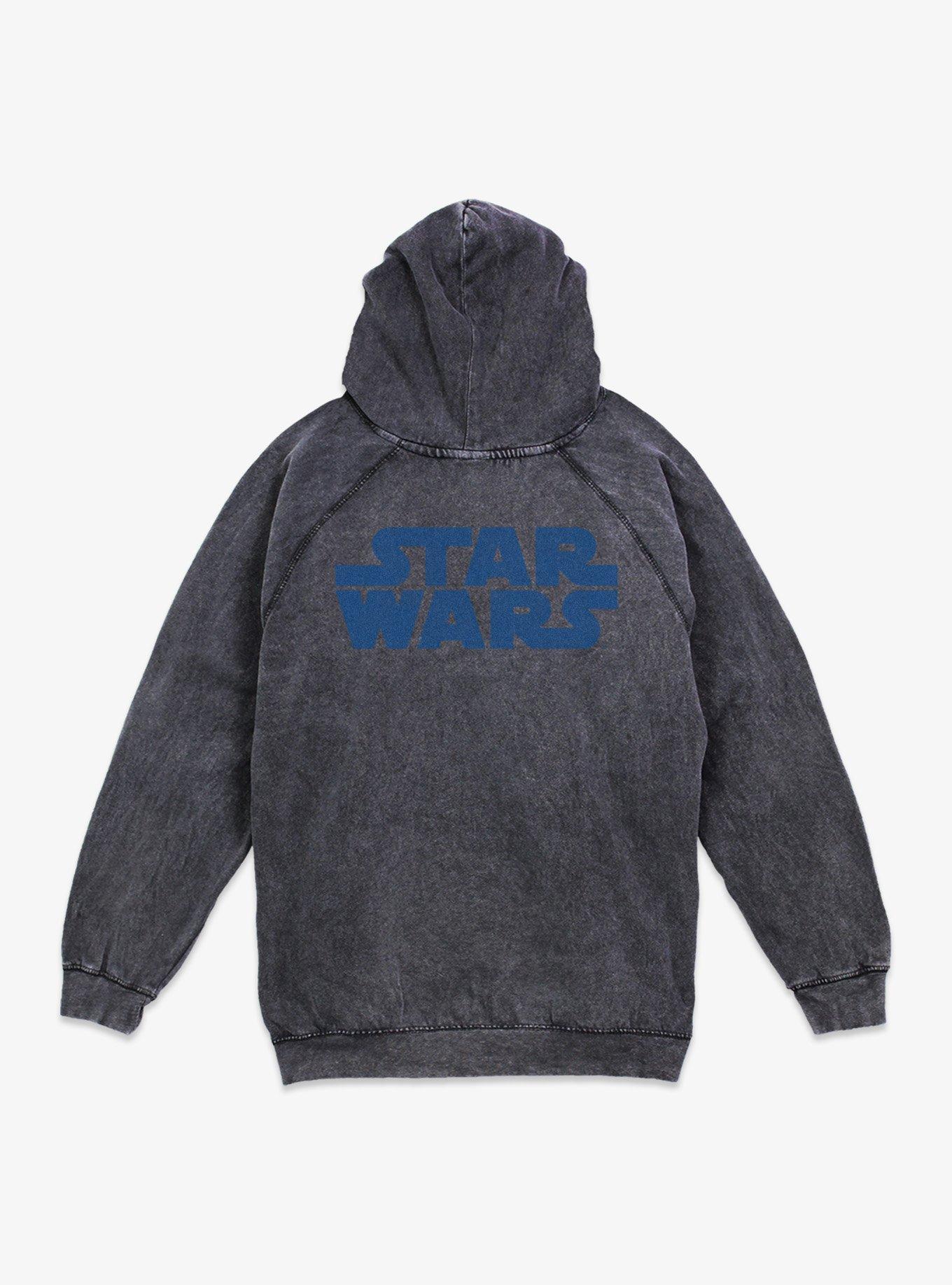 Star Wars Darth Vader Helmet Mineral Wash Hoodie Hot Topic Exclusive, , hi-res