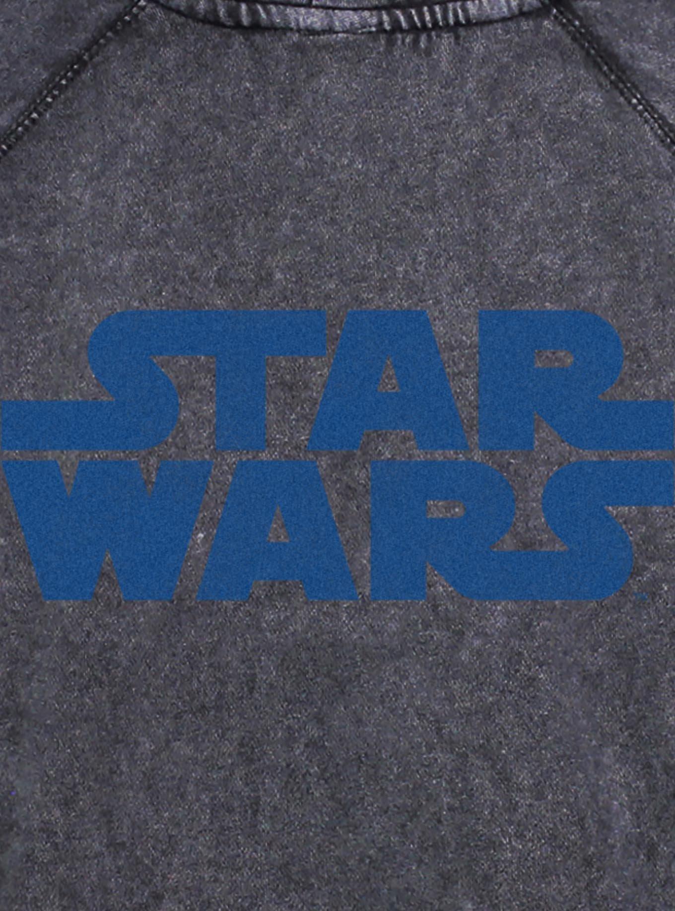 Star Wars Darth Vader Helmet Mineral Wash Hoodie Hot Topic Exclusive, BLACK, alternate - view 4