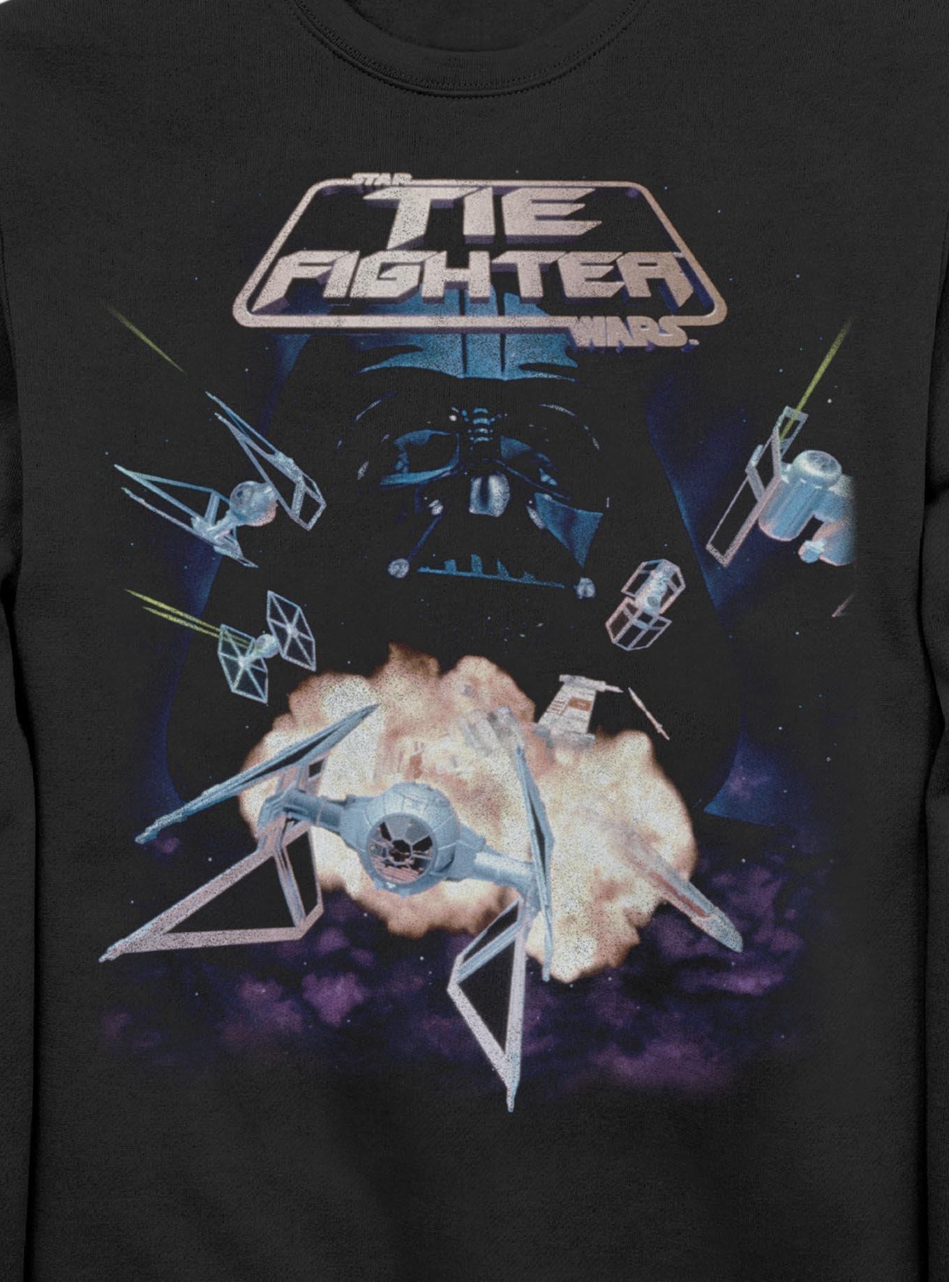 Star Wars Space Combat Simulator Tie Fighter Sweatshirt Hot Topic Exclusive, BLACK, alternate - view 3