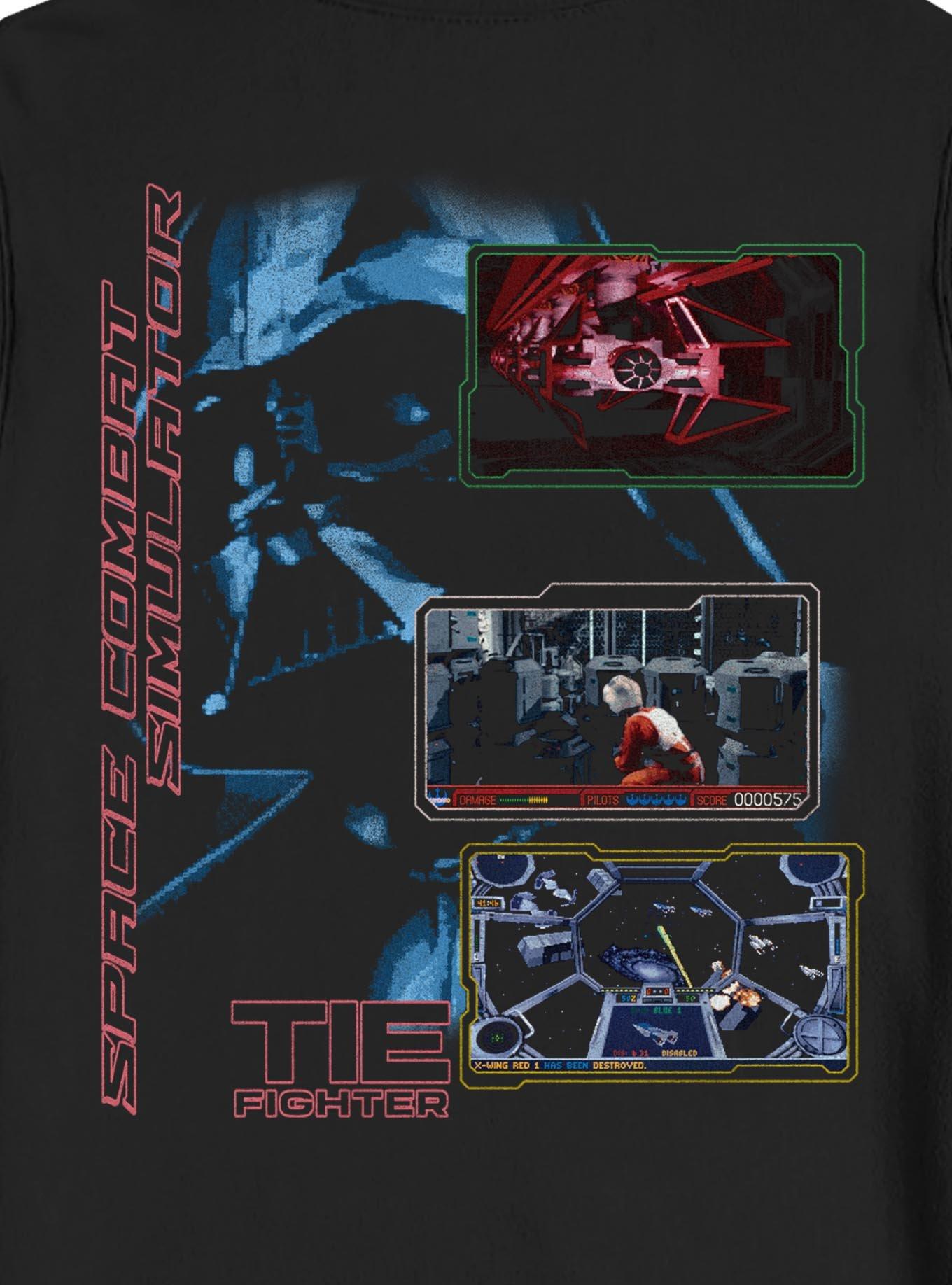 Star Wars Space Combat Simulator Tie Fighter Sweatshirt Hot Topic Exclusive, BLACK, alternate - view 4