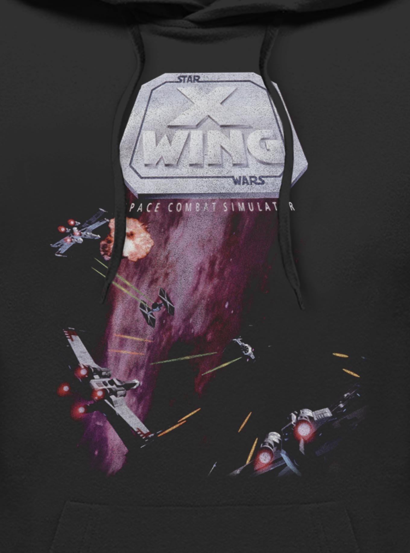 Star Wars Space Combat Simulator X Wing Hoodie Hot Topic Exclusive, BLACK, alternate - view 3