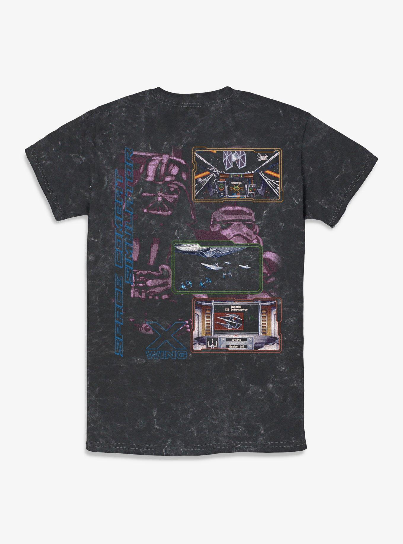 Star Wars Space Combat Simulator X Wing Mineral Wash T-Shirt Hot Topic Exclusive, , hi-res