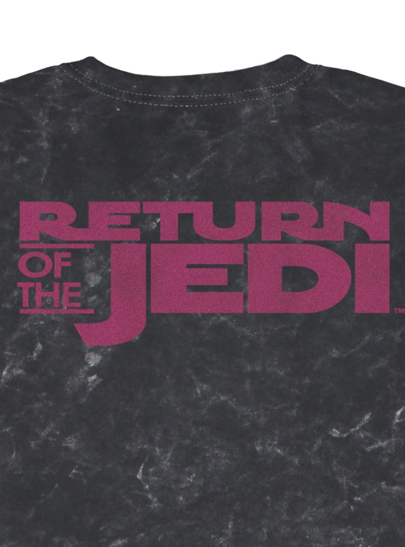 Star Wars Yoda Saber Battle Return of The Jedi Mineral Wash T-Shirt Hot Topic Exclusive, BLACK, alternate - view 4