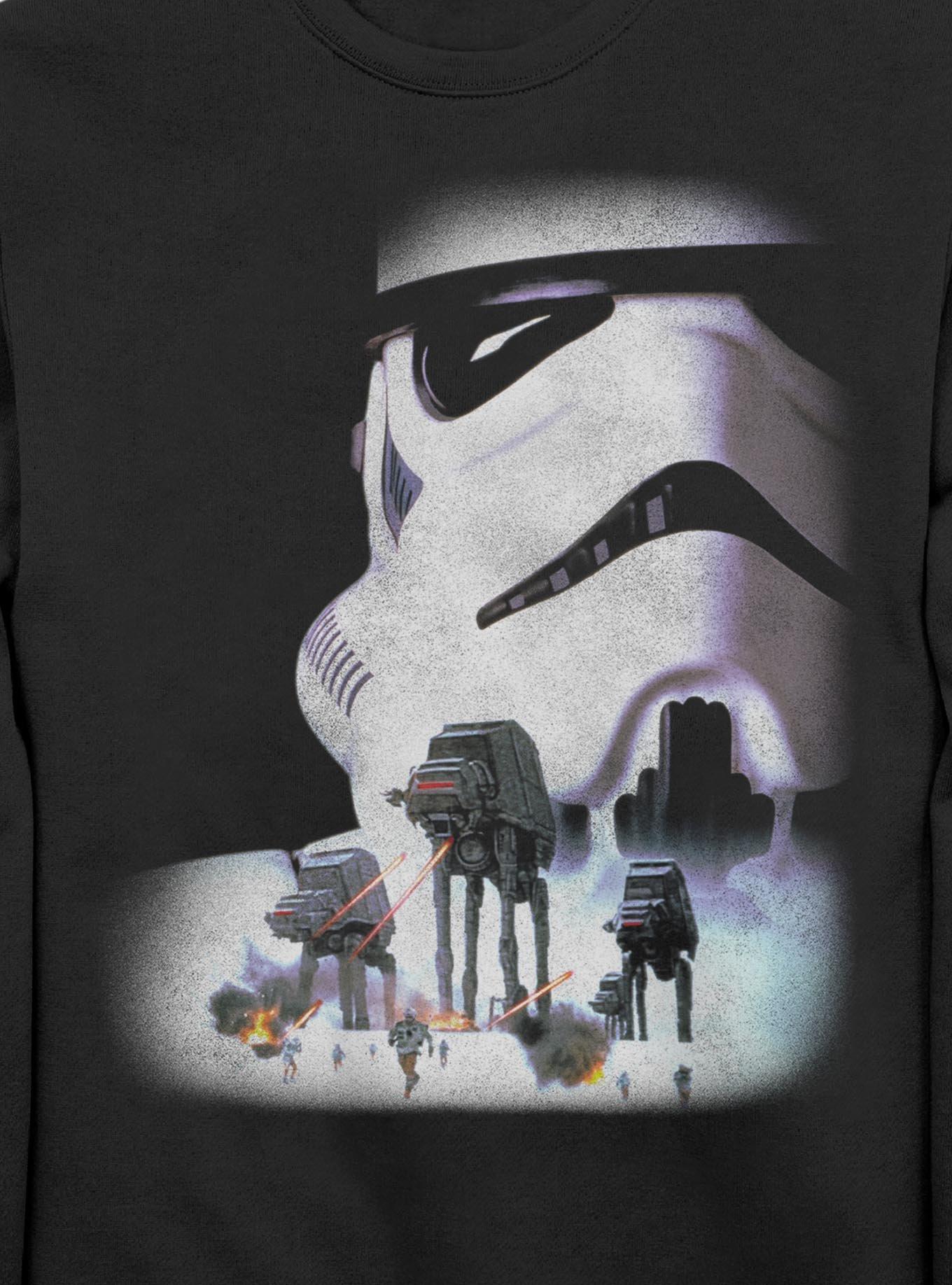 Star Wars The Empire Strikes Back Stormtrooper Helmet Sweatshirt Hot Topic Exclusive, BLACK, alternate - view 3