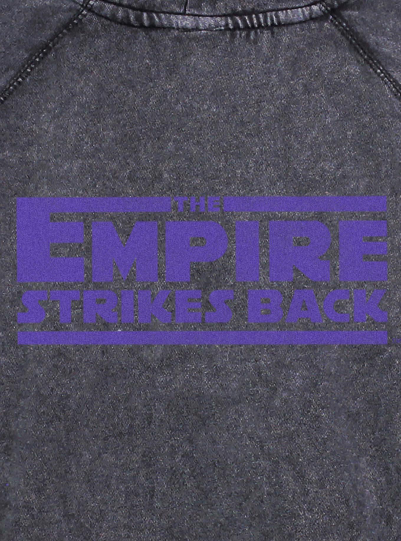 Star Wars The Empire Strikes Back Stormtrooper Helmet Mineral Wash Hoodie Hot Topic Exclusive, BLACK, alternate - view 4