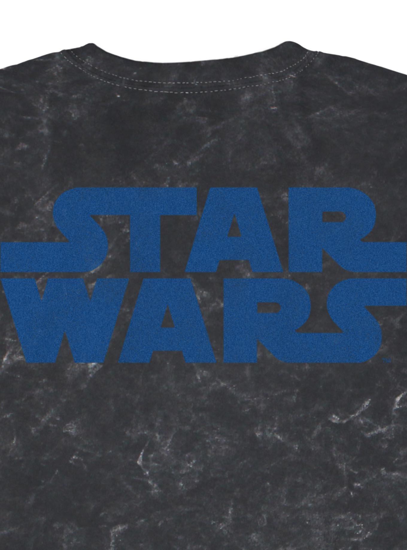 Star Wars Darth Vader Helmet Mineral Wash T-Shirt Hot Topic Exclusive, BLACK, alternate - view 4